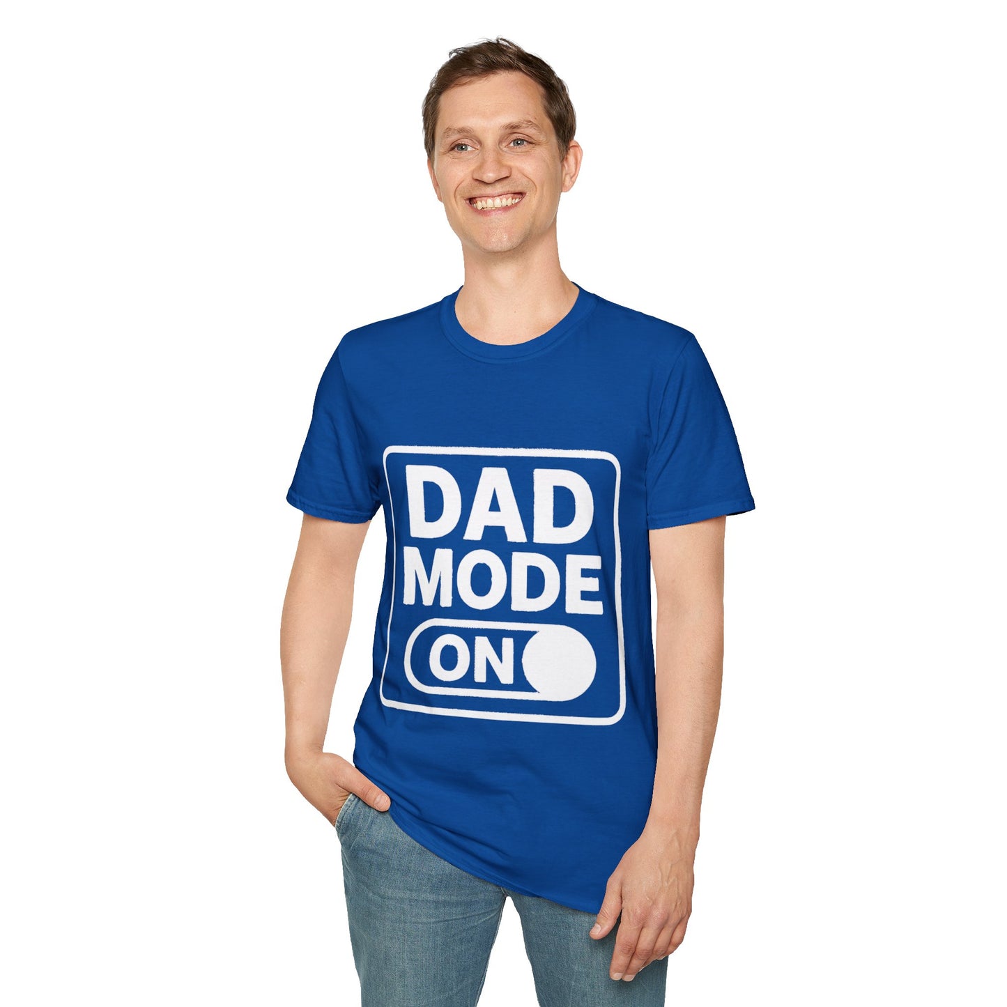 Dad Mode On Unisex Softstyle T-Shirt, Gift for New Dads, Funny Dad Tee, Casual Wear, Birthday Present, Father's Day Gift