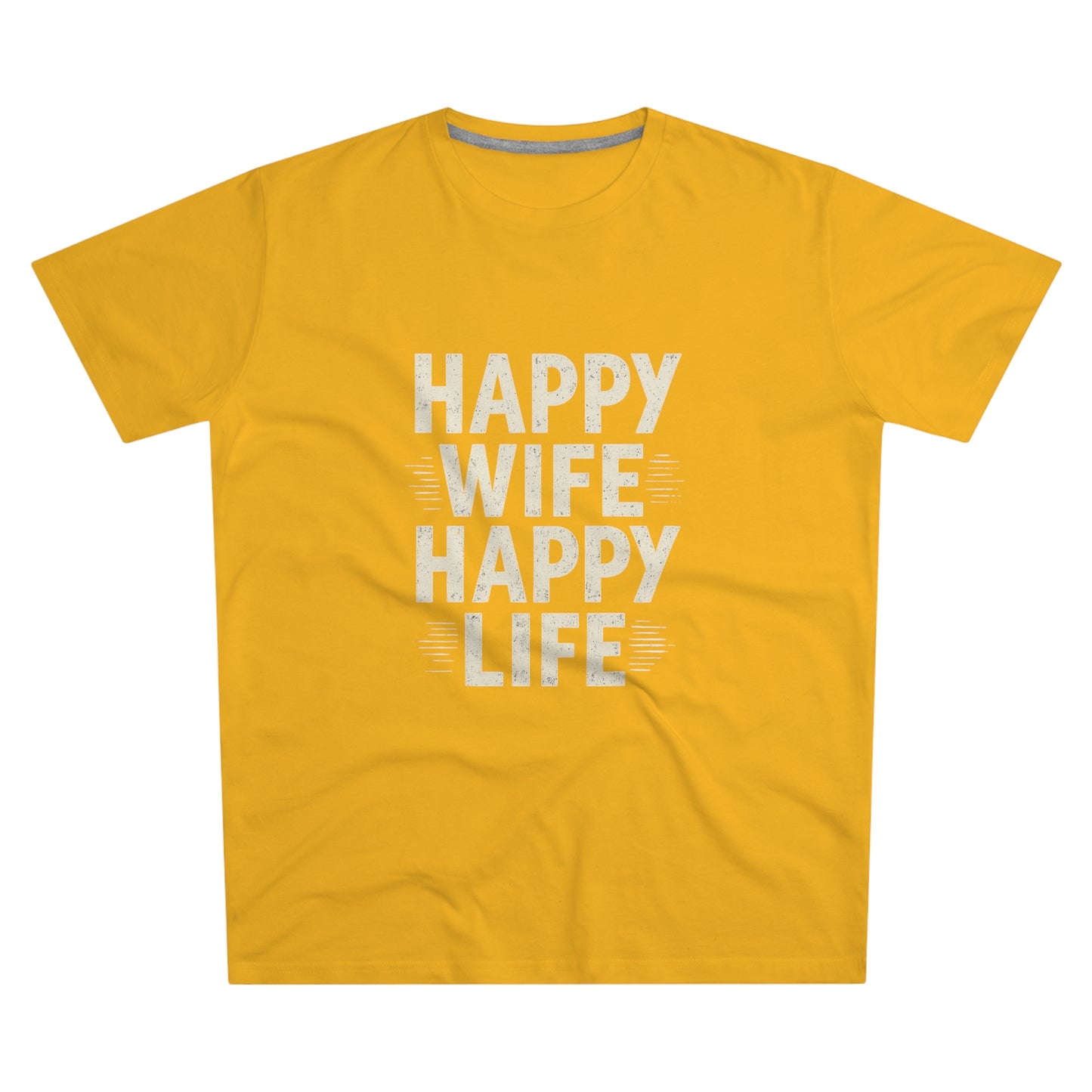 Happy Wife, Happy Life Men's Modern-fit Tee - Inspirational Gift, Casual Wear, Everyday Style, Celebration Outfit, Humor Shirt