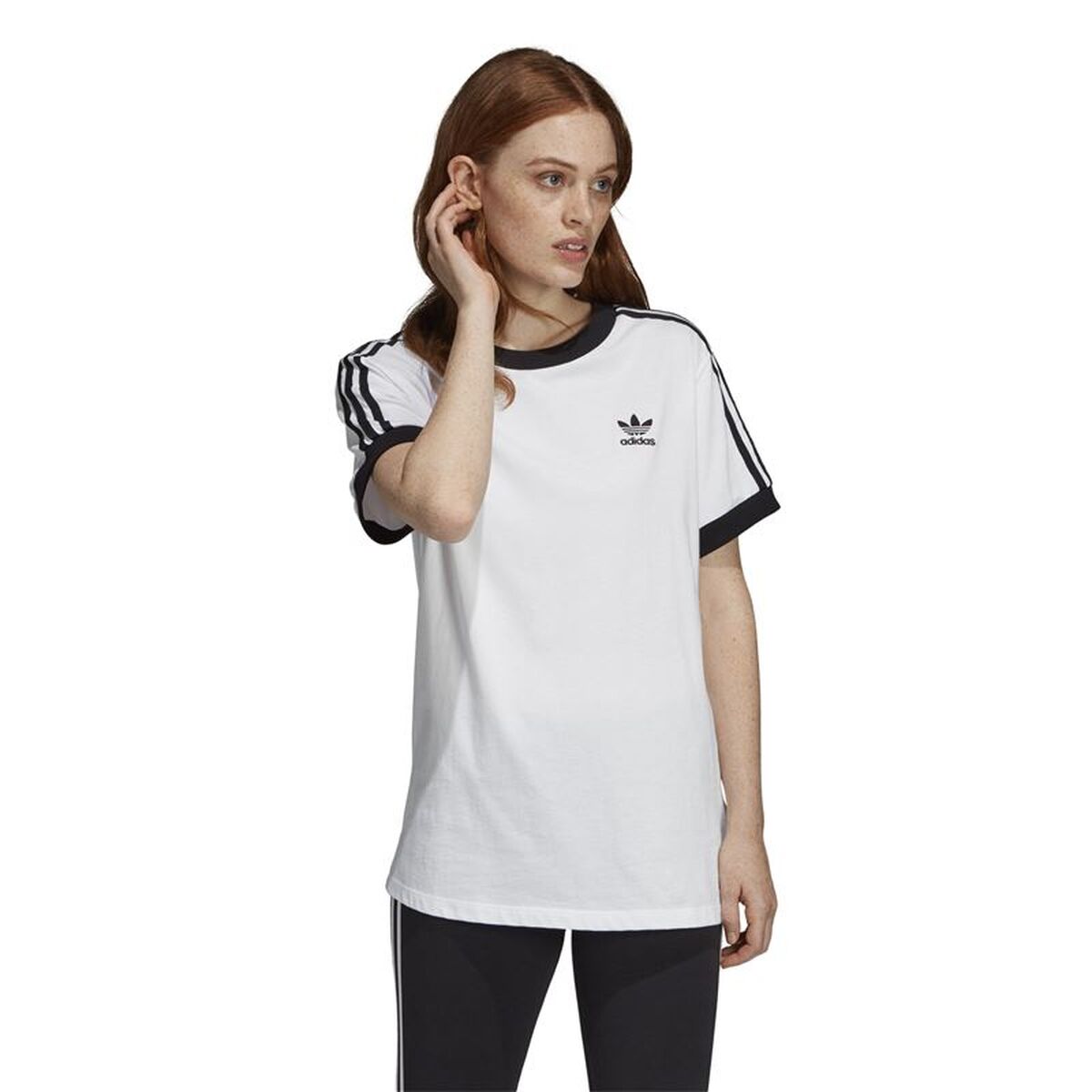 Adidas Women’s Short Sleeve T-Shirt Adidas 3 Stripes White