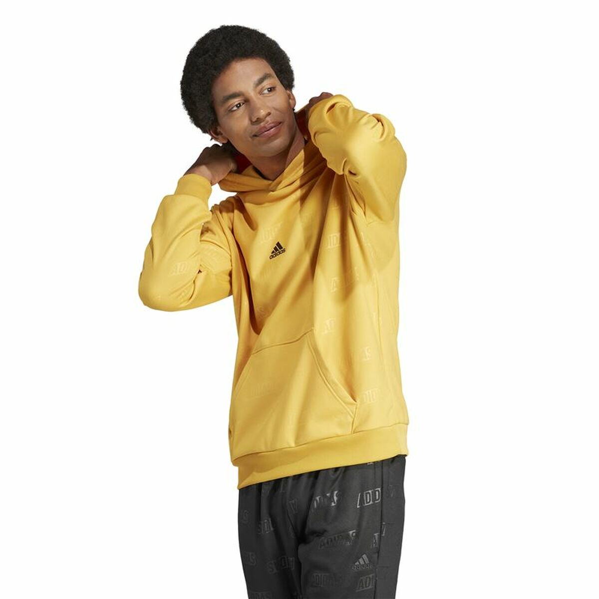 Adidas Men’s Hoodie Adidas Bl Hd Q4 Yellow