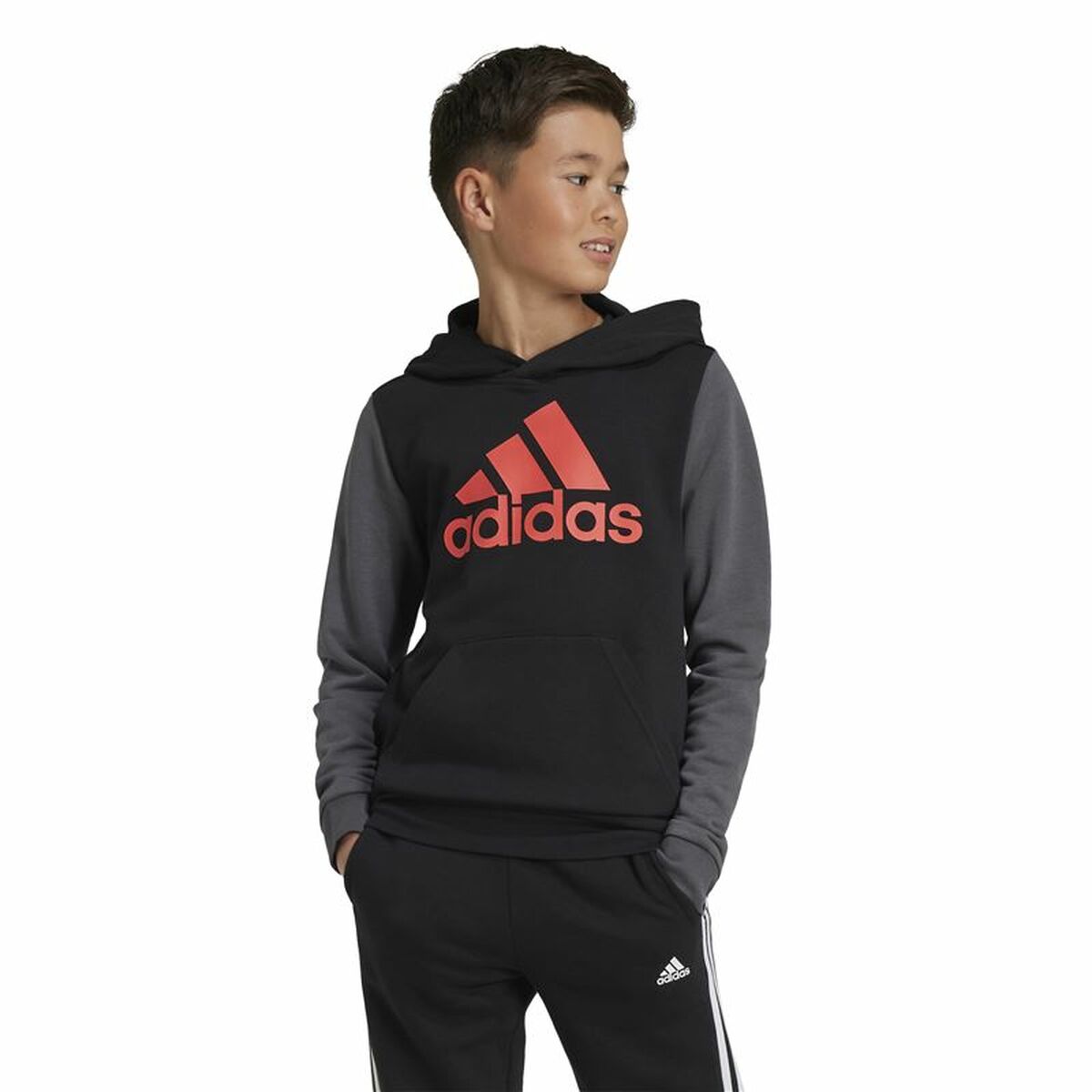 Adidas Hooded Sweatshirt For Girls Adidas Essentials Grey