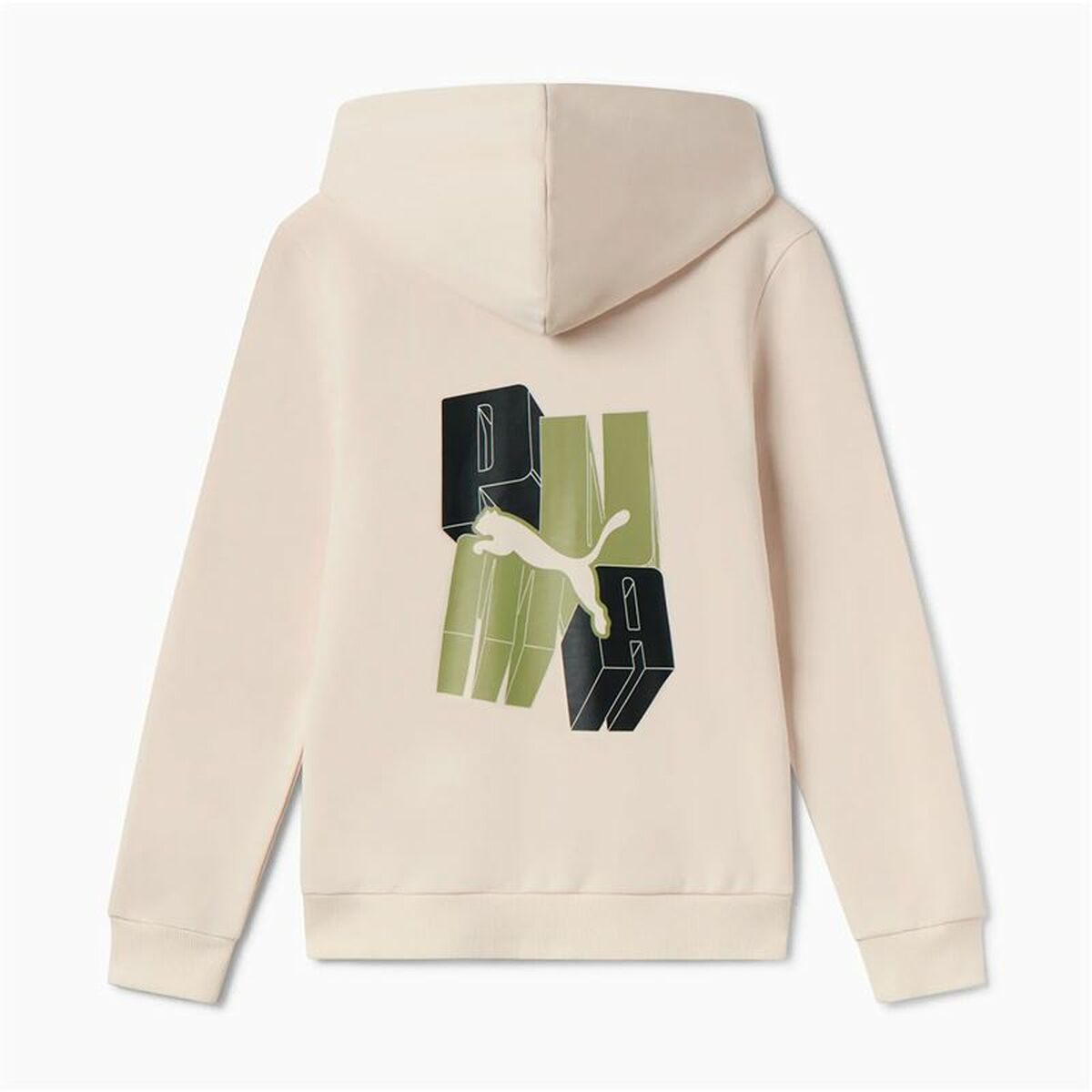 Puma Children's Jacket Puma Essentials+ Graphic Hoodie Fz Beige