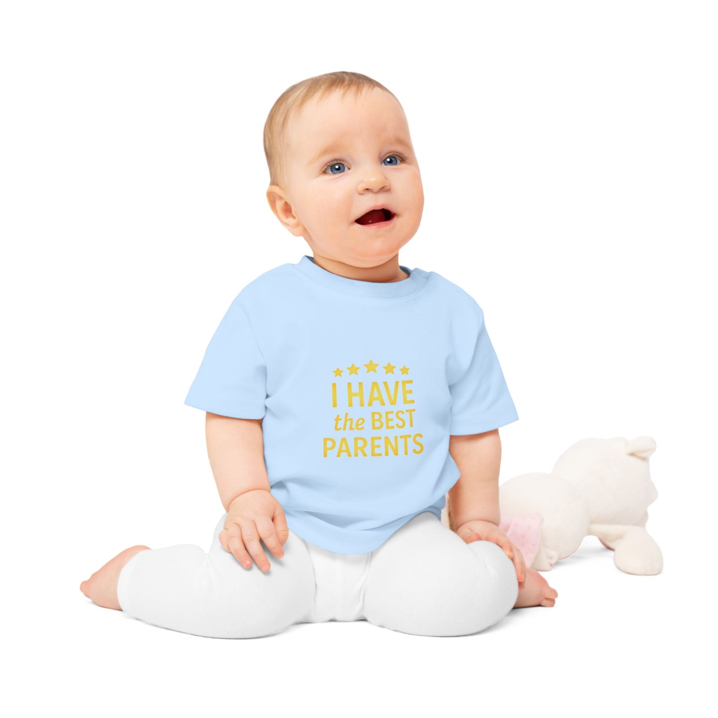 I Have the Best Parents Baby T-Shirt - Cute Infant Tee, Gift for New Parents, Baby Shower, Family Matching