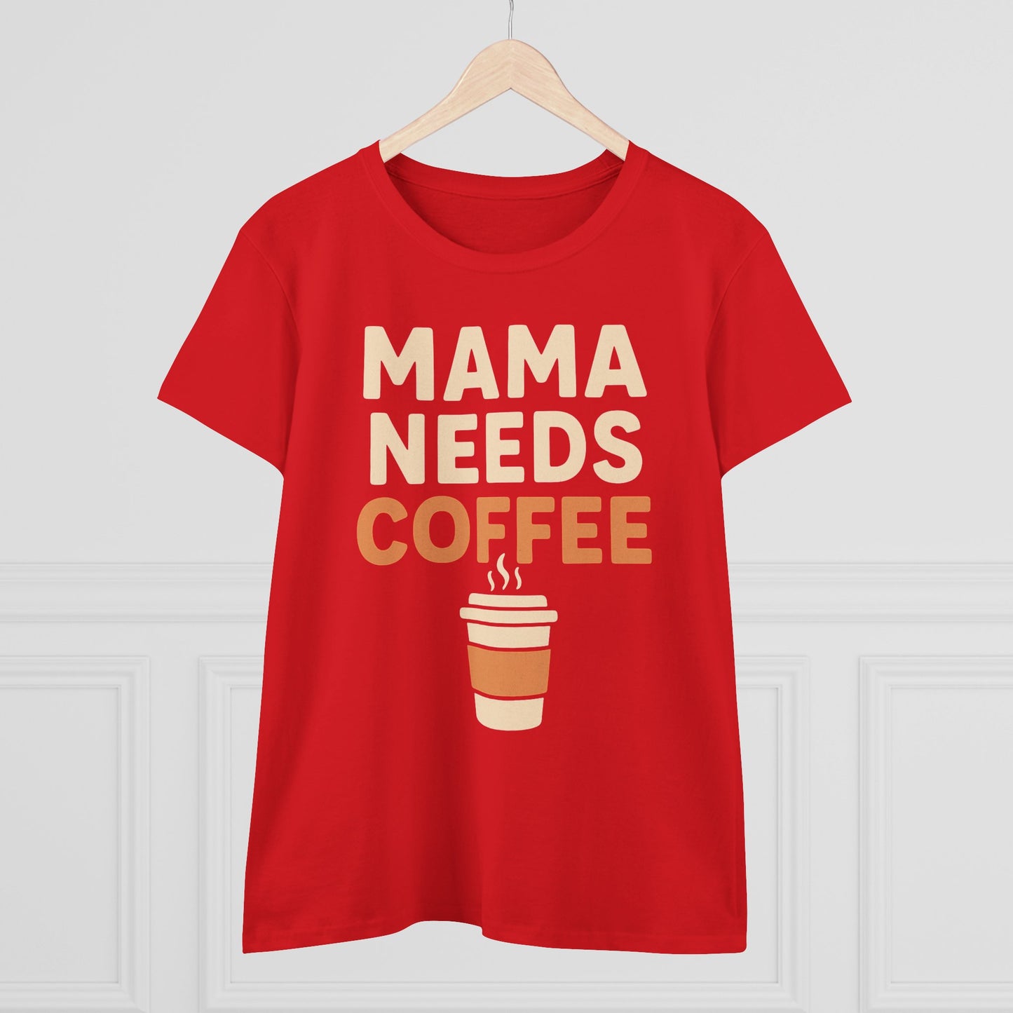Mama Needs Coffee Tee - Perfect for Moms, Coffee Lovers, Birthdays, Mother's Day, Casual Outfits