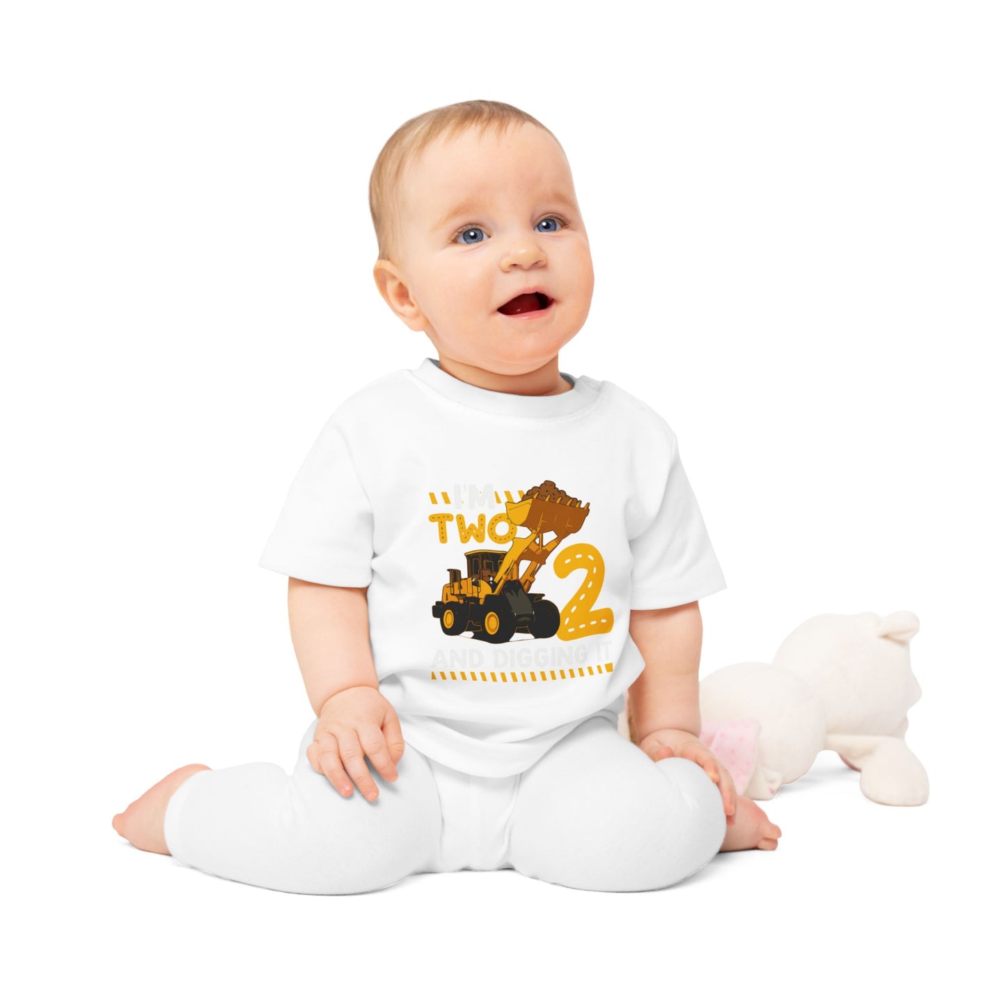 Construction Themed Baby T-Shirt – Perfect for Birthdays, Playtime, Gifts, Cute Outfit, Toddler Apparel
