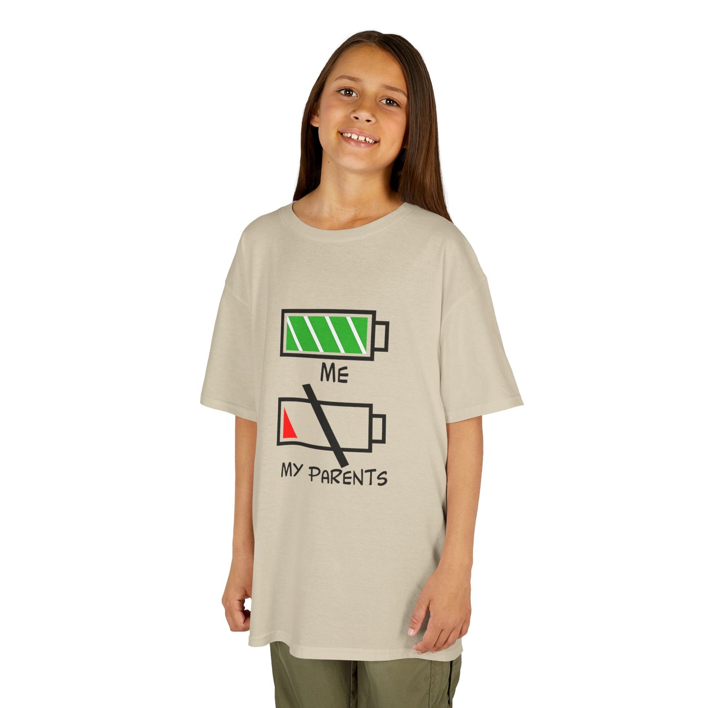 Recharge Your Kids' Energy Tee, Fun Kids Shirt, Battery Graphic Tee, Cute Gift for Boys and Girls, Cool Kids Apparel