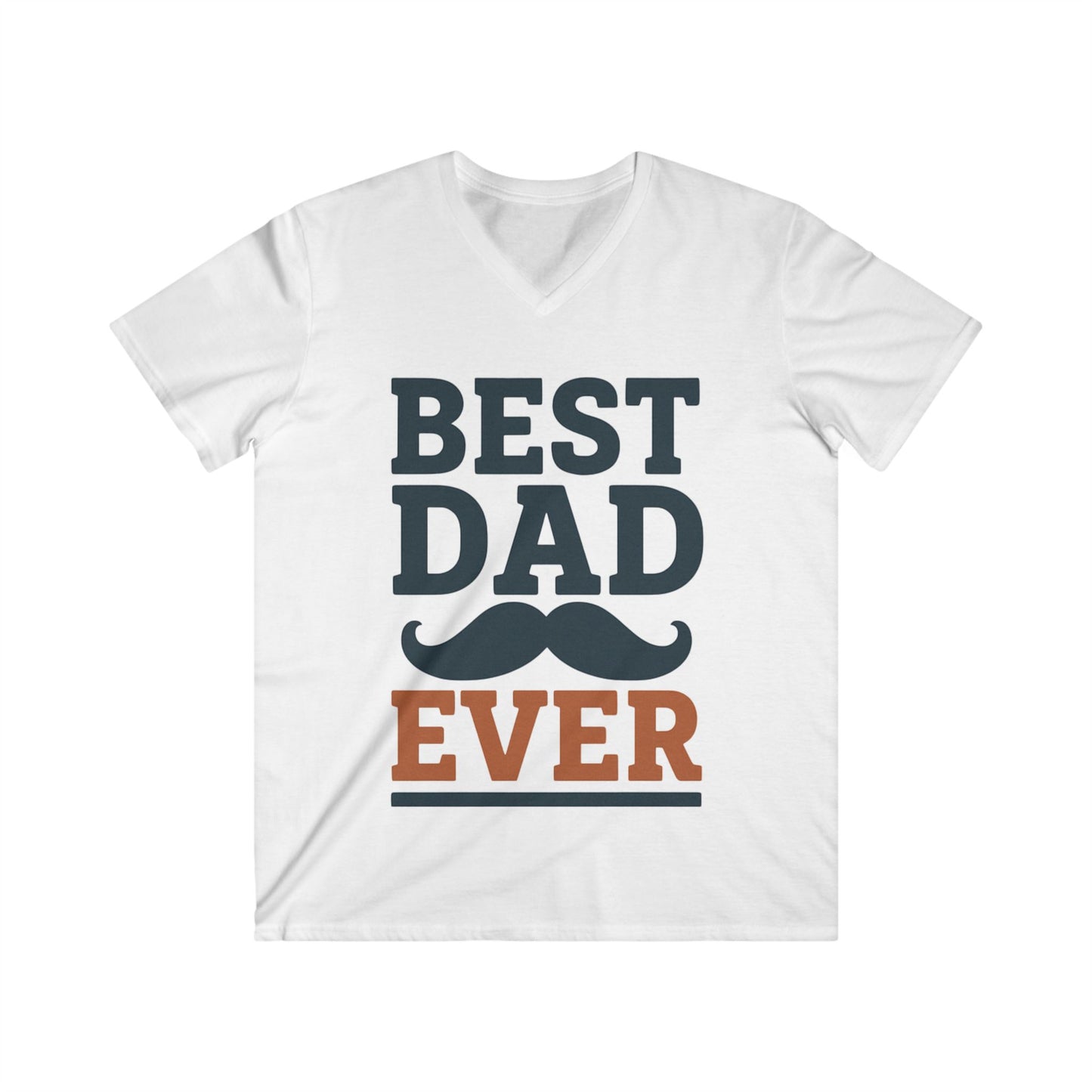 Best Dad Ever V-Neck Tee, Father's Day Gift, Dad Birthday Shirt, Casual Dad Outfit, Unique Father's Day Apparel