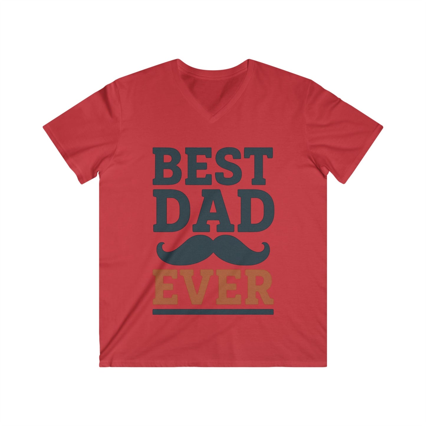 Best Dad Ever V-Neck Tee, Father's Day Gift, Dad Birthday Shirt, Casual Dad Outfit, Unique Father's Day Apparel