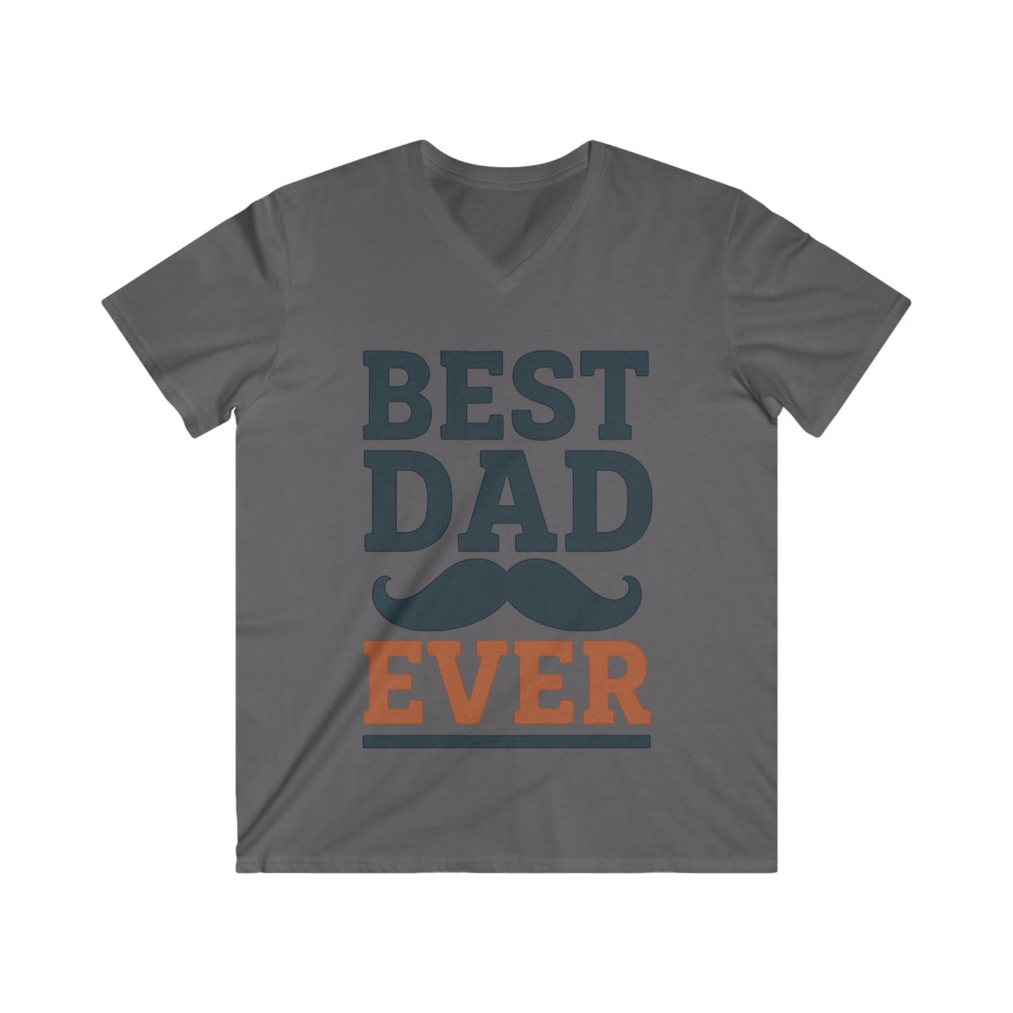 Best Dad Ever V-Neck Tee, Father's Day Gift, Dad Birthday Shirt, Casual Dad Outfit, Unique Father's Day Apparel