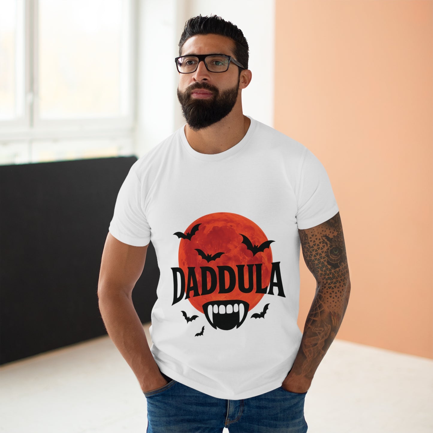 Men's Halloween Graphic Tee - DADDULA T-shirt, Spooky Shirt, Costume Top, Halloween Gift, Casual Wear