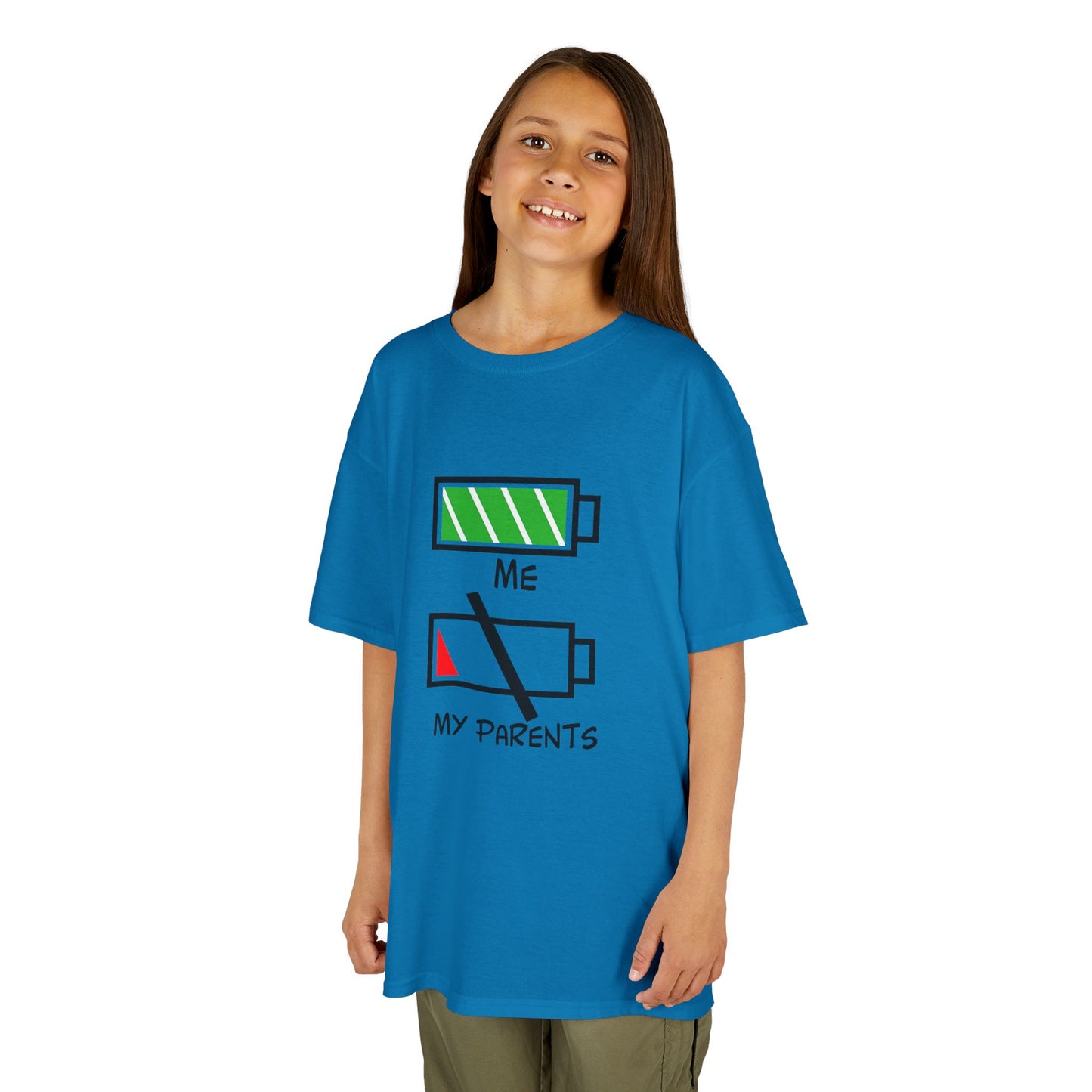 Recharge Your Kids' Energy Tee, Fun Kids Shirt, Battery Graphic Tee, Cute Gift for Boys and Girls, Cool Kids Apparel