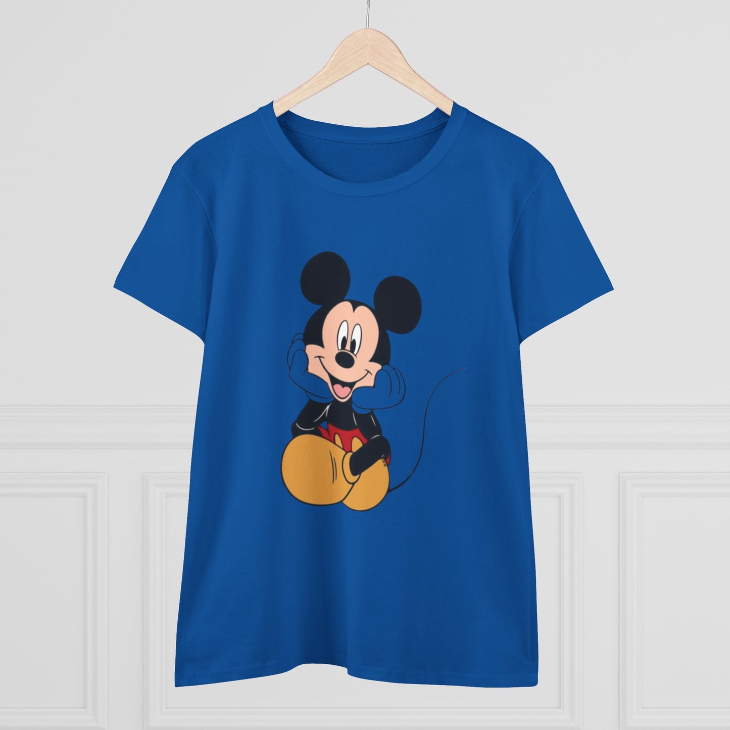 Cheerful Mickey Mouse Tee, Casual Women's T-Shirt, Disney Apparel, Gift for Mickey Fans, Summer Tee, Fun Graphic Shirt