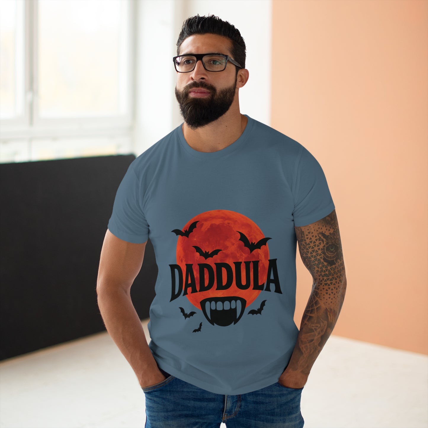 Men's Halloween Graphic Tee - DADDULA T-shirt, Spooky Shirt, Costume Top, Halloween Gift, Casual Wear