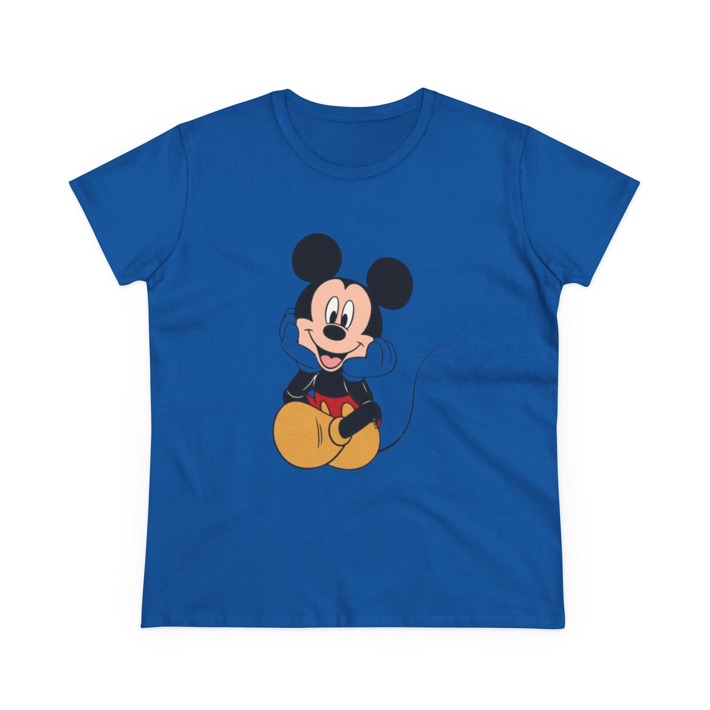 Cheerful Mickey Mouse Tee, Casual Women's T-Shirt, Disney Apparel, Gift for Mickey Fans, Summer Tee, Fun Graphic Shirt