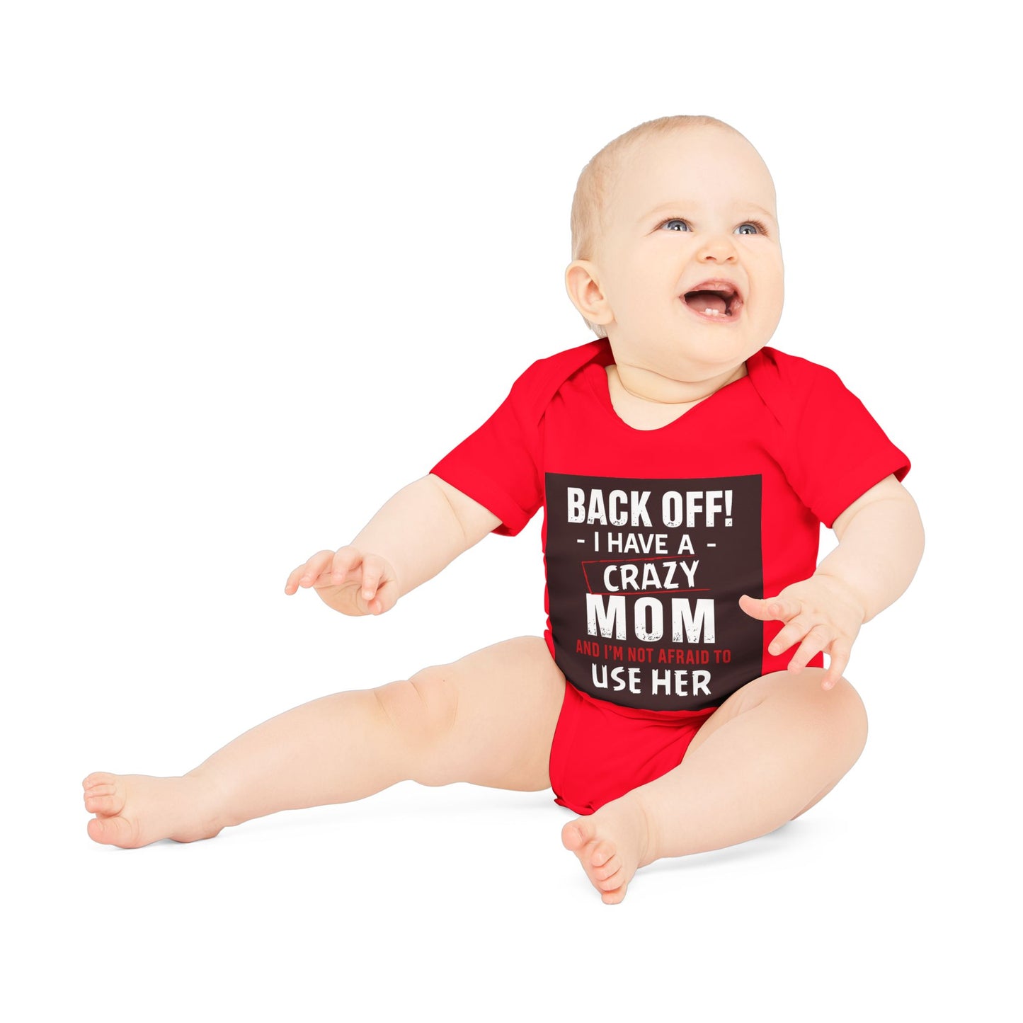 Funny Baby Bodysuit, Back Off Crazy Mom Gift, Baby Shower Outfit, Infant Clothing, Cute Baby Onesie, New Parent Humor
