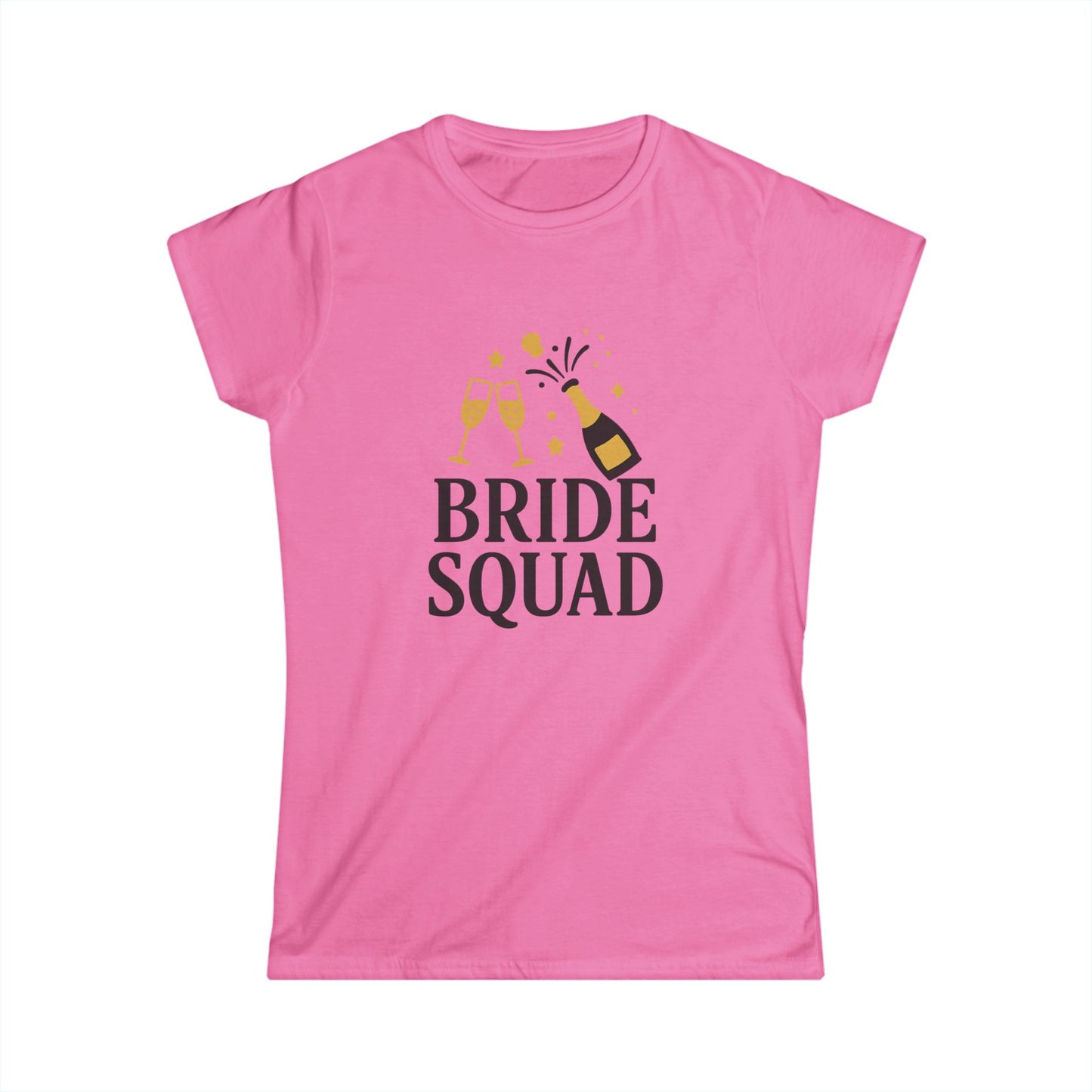 Bride Squad Women's Softstyle Tee, Bridal Party Shirt, Wedding Celebration Tee, Bachelorette Party Outfit, Engagement Gift Shirt
