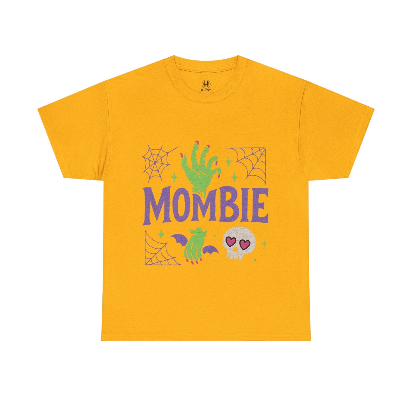 Mombie Tee - Women Heavy Cotton T-Shirt for Moms, Fun Halloween Shirt, Spooky Gift, Casual Wear, Parenting Humor