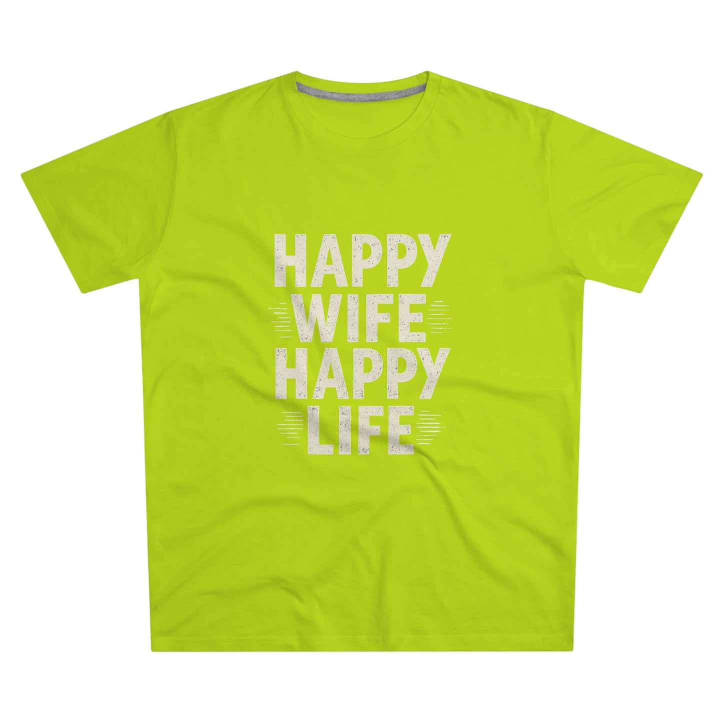 Happy Wife, Happy Life Men's Modern-fit Tee - Inspirational Gift, Casual Wear, Everyday Style, Celebration Outfit, Humor Shirt