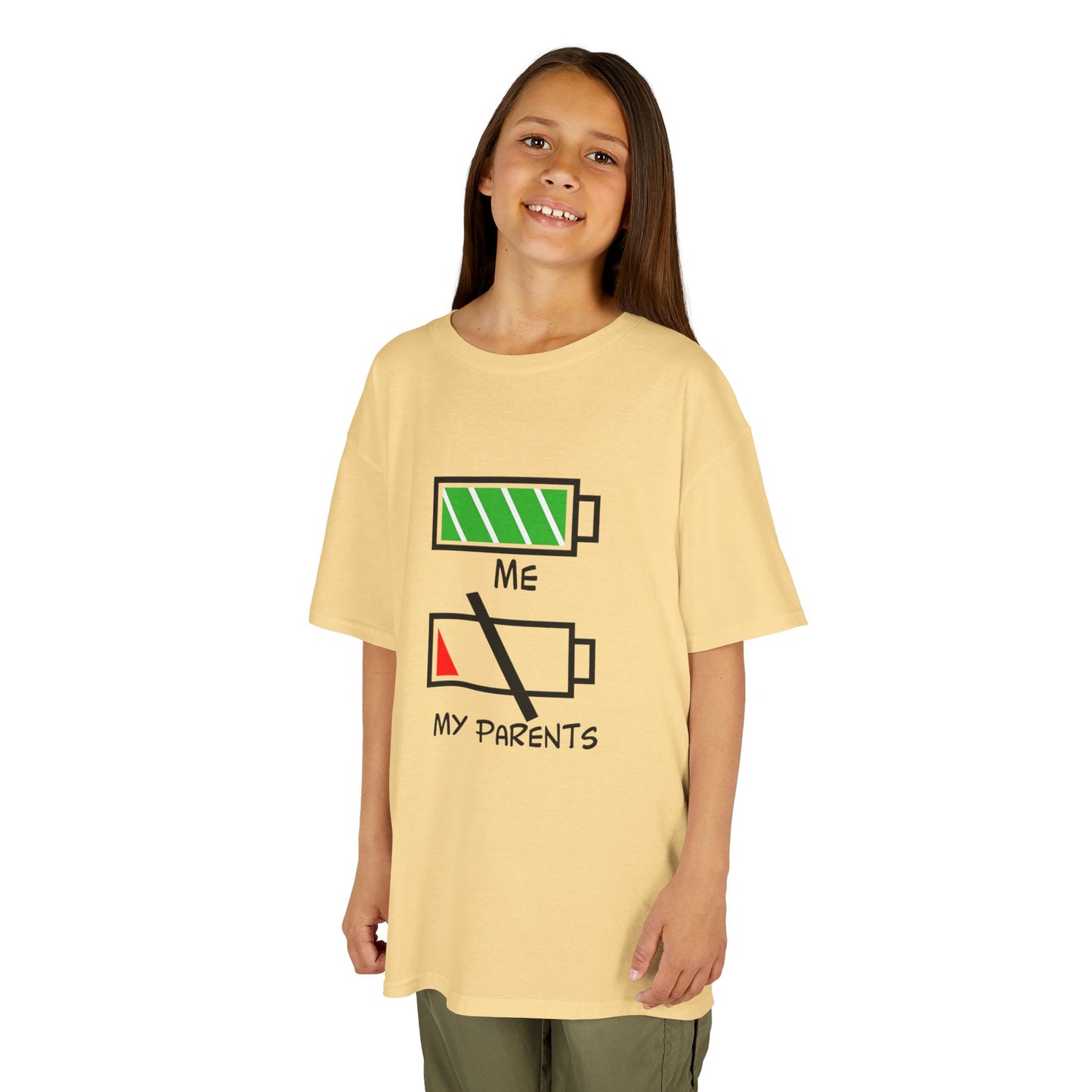 Recharge Your Kids' Energy Tee, Fun Kids Shirt, Battery Graphic Tee, Cute Gift for Boys and Girls, Cool Kids Apparel
