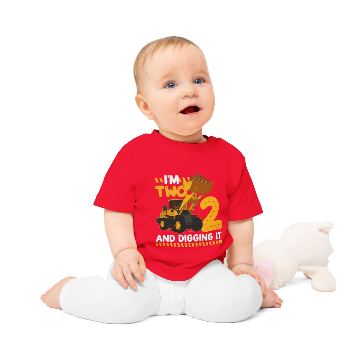 Construction Themed Baby T-Shirt – Perfect for Birthdays, Playtime, Gifts, Cute Outfit, Toddler Apparel