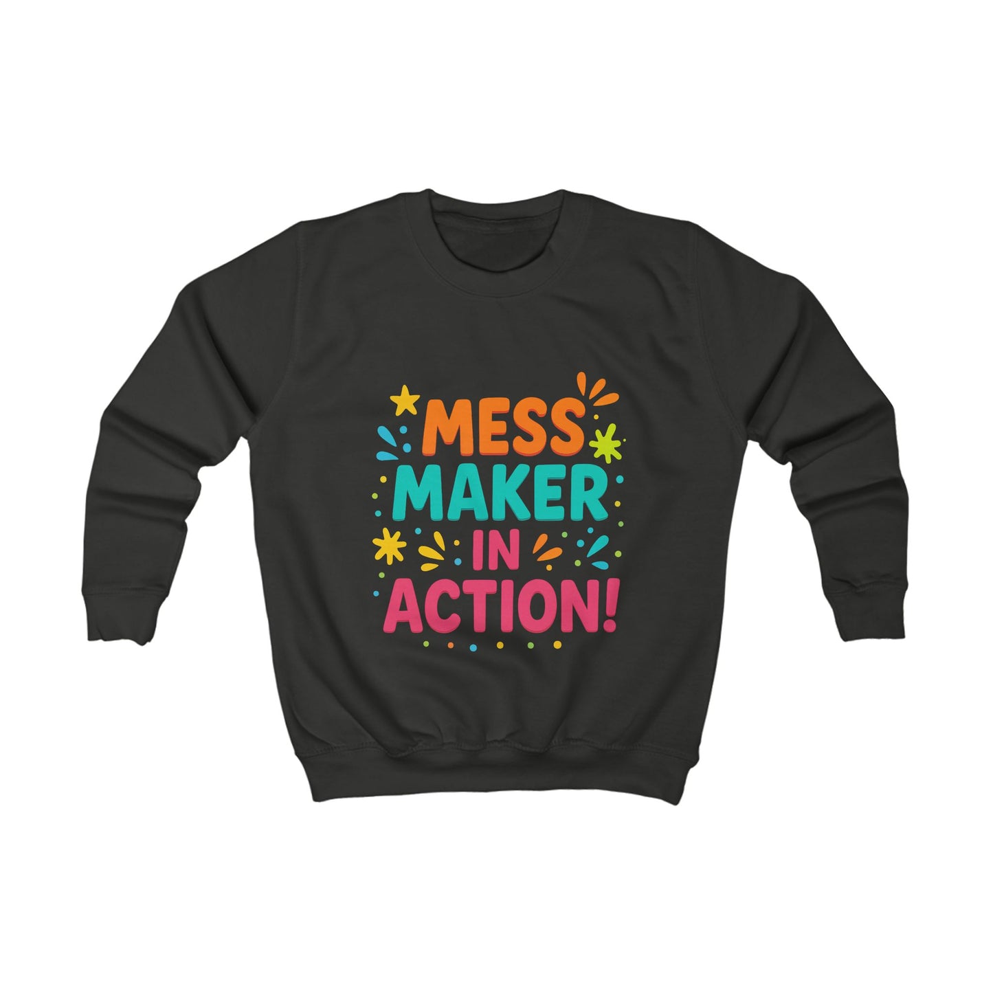 Colorful Kids Sweatshirt, Cute Sweatshirt for Mess Makers, Gift for Kids, Fun Playwear, Kids Apparel