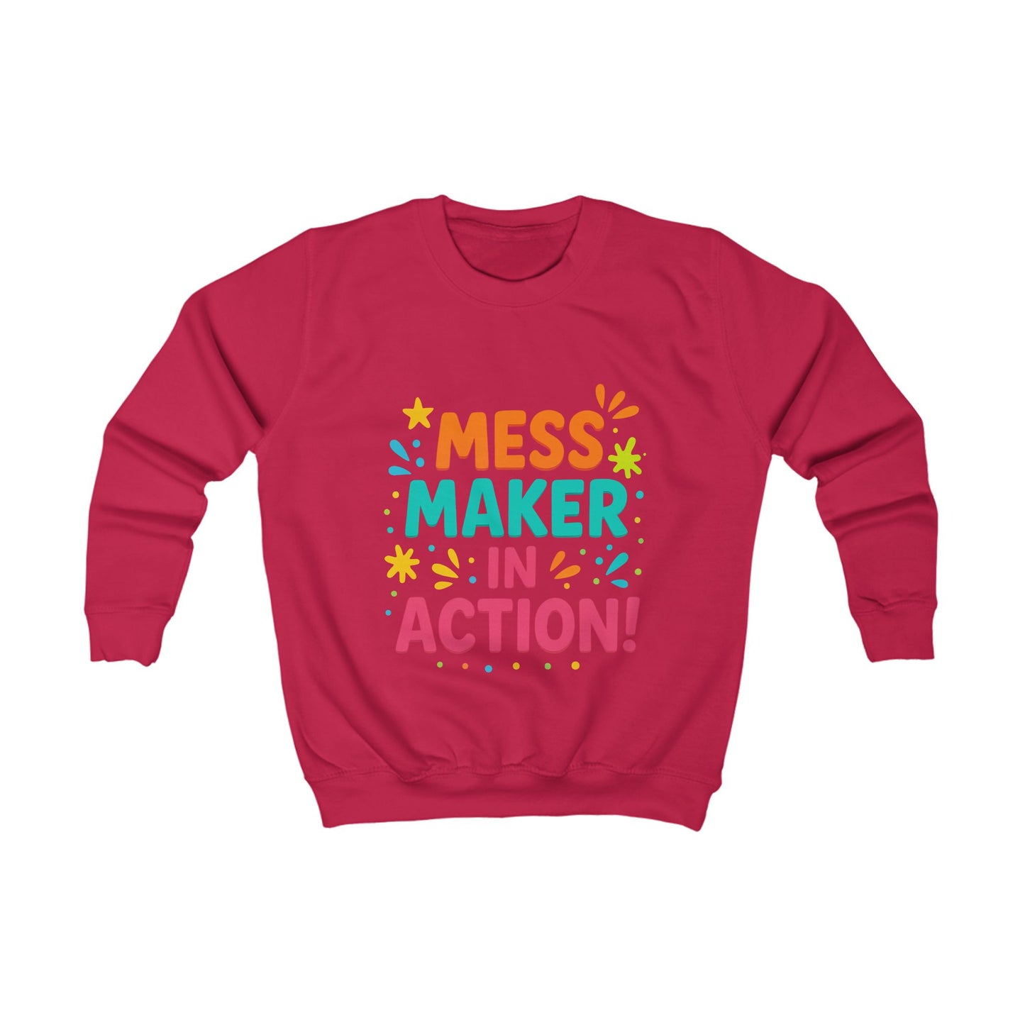 Colorful Kids Sweatshirt, Cute Sweatshirt for Mess Makers, Gift for Kids, Fun Playwear, Kids Apparel