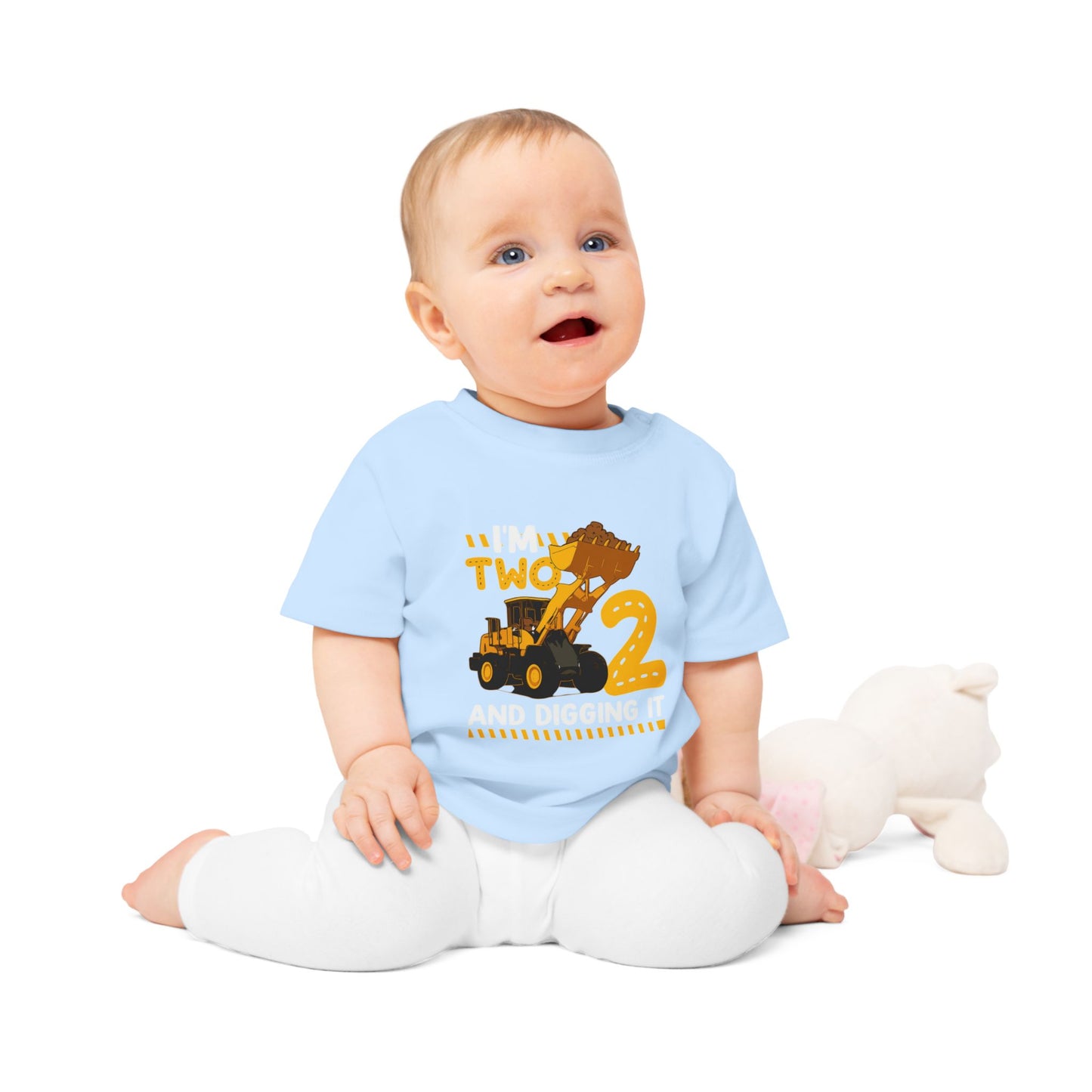Construction Themed Baby T-Shirt – Perfect for Birthdays, Playtime, Gifts, Cute Outfit, Toddler Apparel