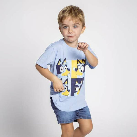 Bluey Child's Short Sleeve T-Shirt Bluey Light Blue 3 Years
