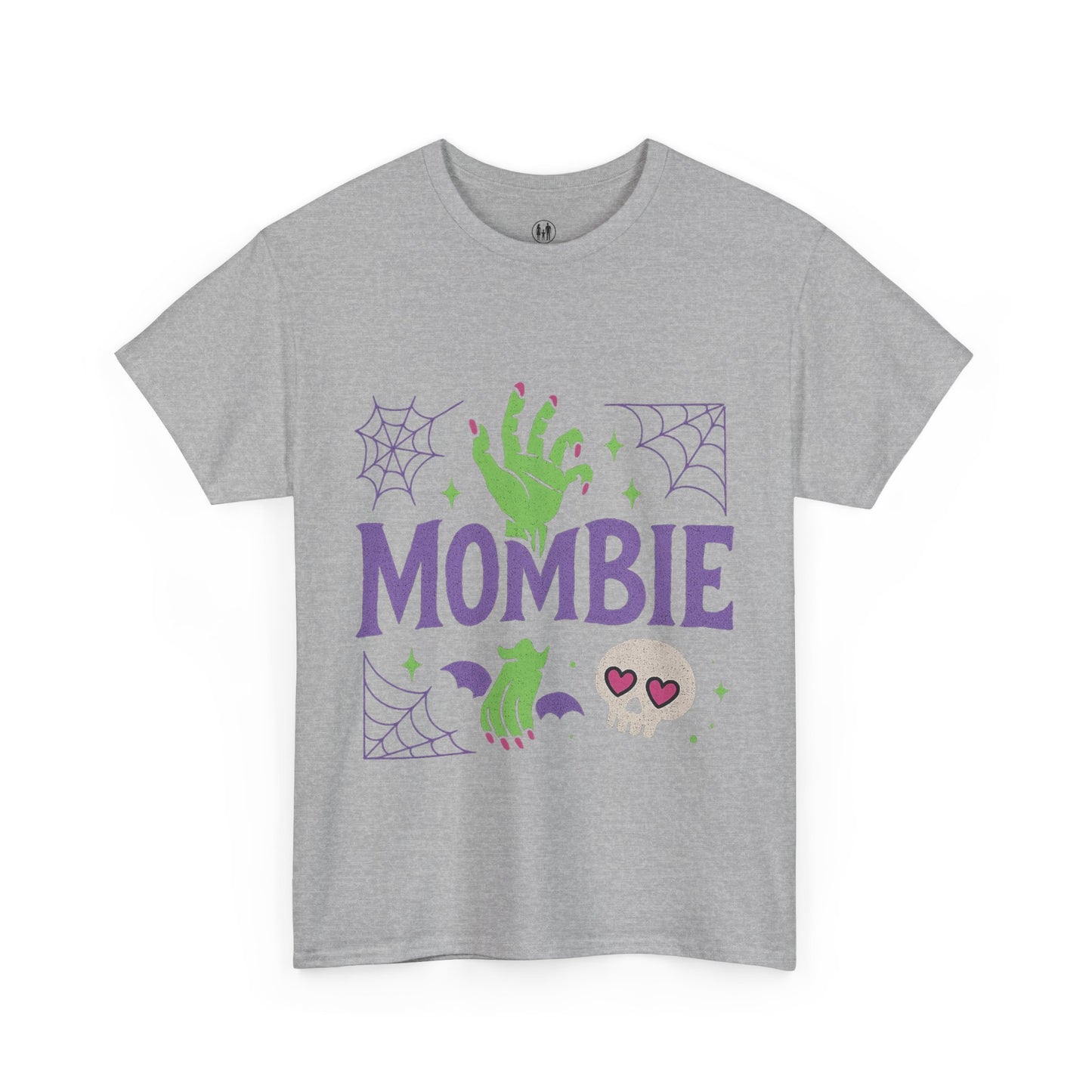 Mombie Tee - Women Heavy Cotton T-Shirt for Moms, Fun Halloween Shirt, Spooky Gift, Casual Wear, Parenting Humor