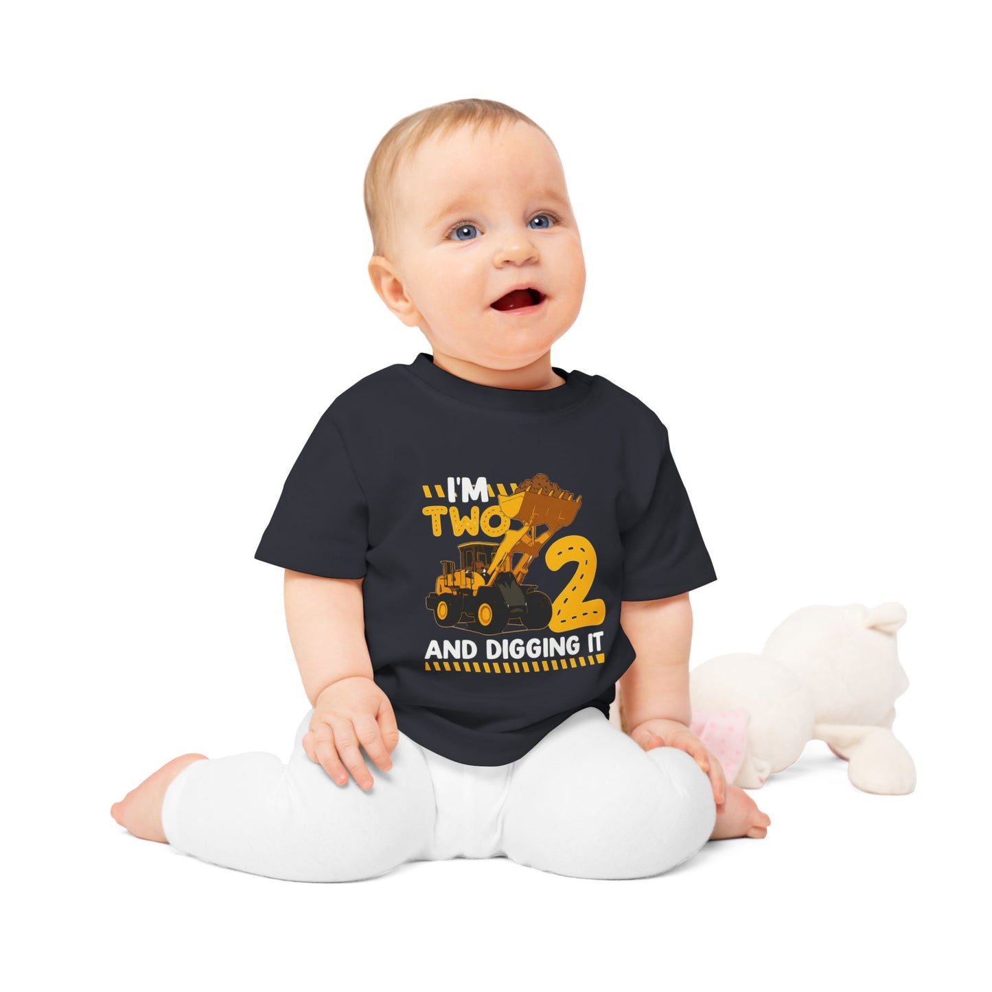 Construction Themed Baby T-Shirt – Perfect for Birthdays, Playtime, Gifts, Cute Outfit, Toddler Apparel