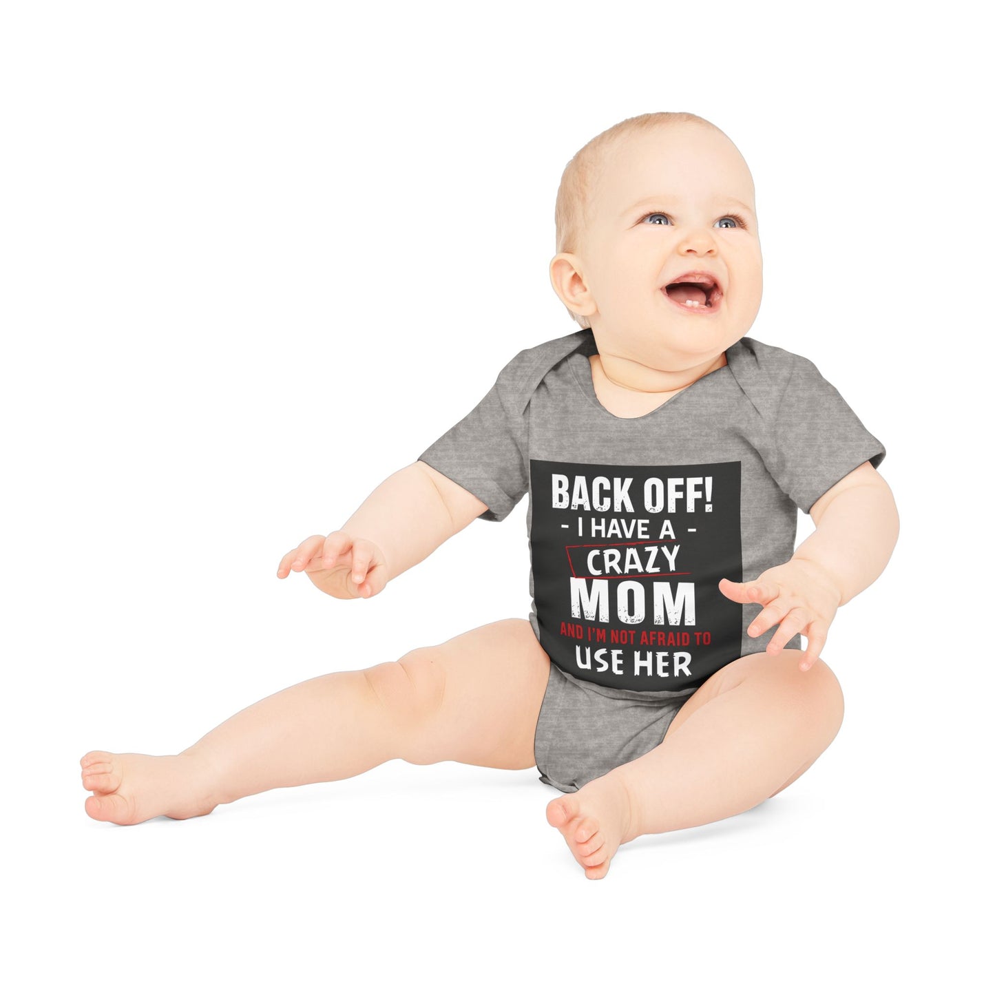 Funny Baby Bodysuit, Back Off Crazy Mom Gift, Baby Shower Outfit, Infant Clothing, Cute Baby Onesie, New Parent Humor