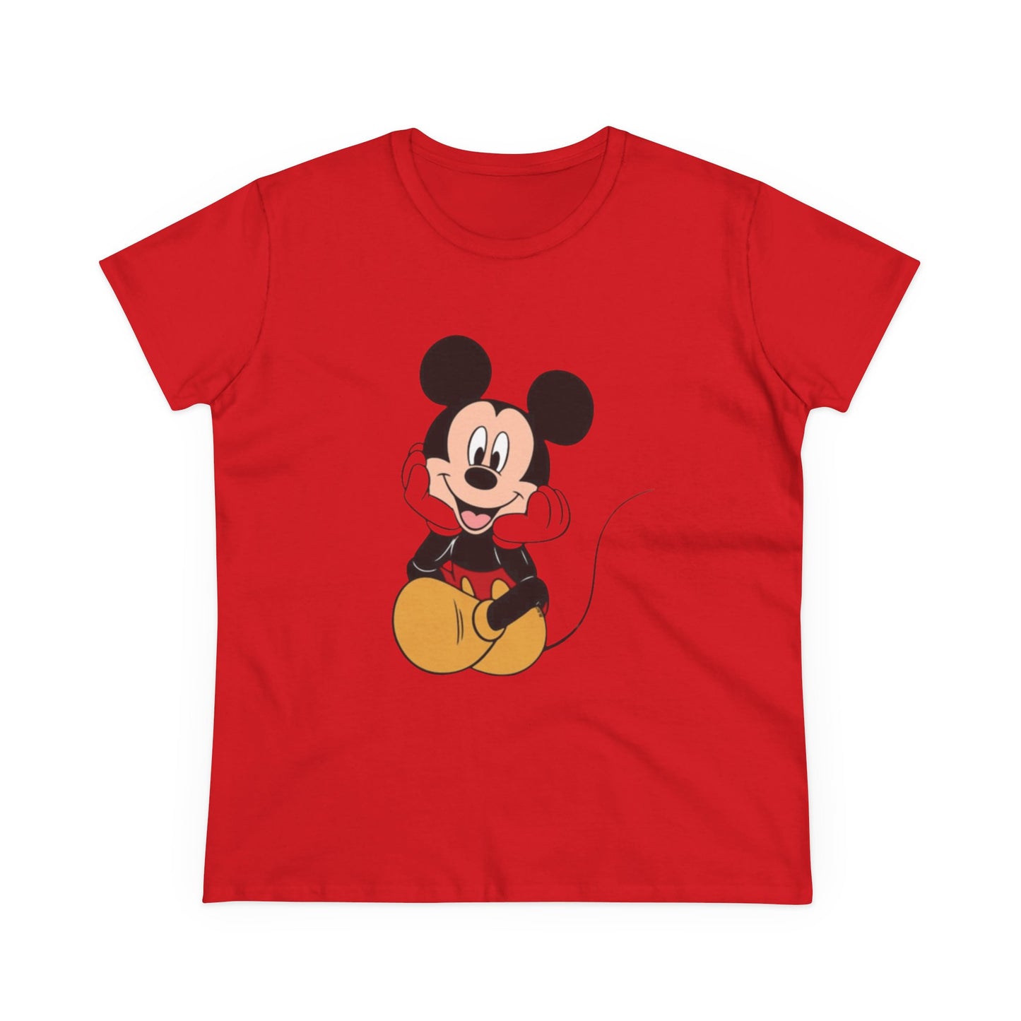 Cheerful Mickey Mouse Tee, Casual Women's T-Shirt, Disney Apparel, Gift for Mickey Fans, Summer Tee, Fun Graphic Shirt