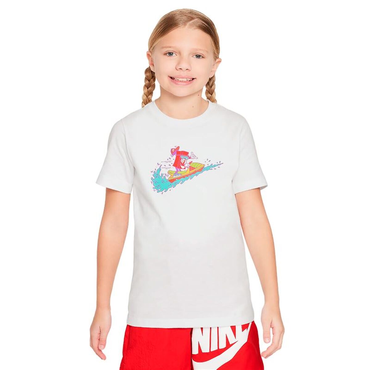 Nike Child's Short Sleeve T-Shirt Nike Sportswear Big White