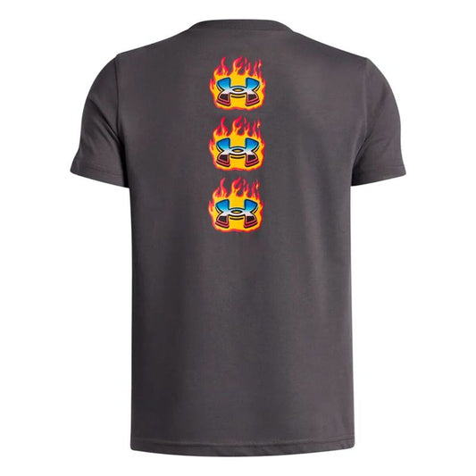 Under Armour Child's Short Sleeve T-Shirt Under Armour Flame Wm Ss Grey