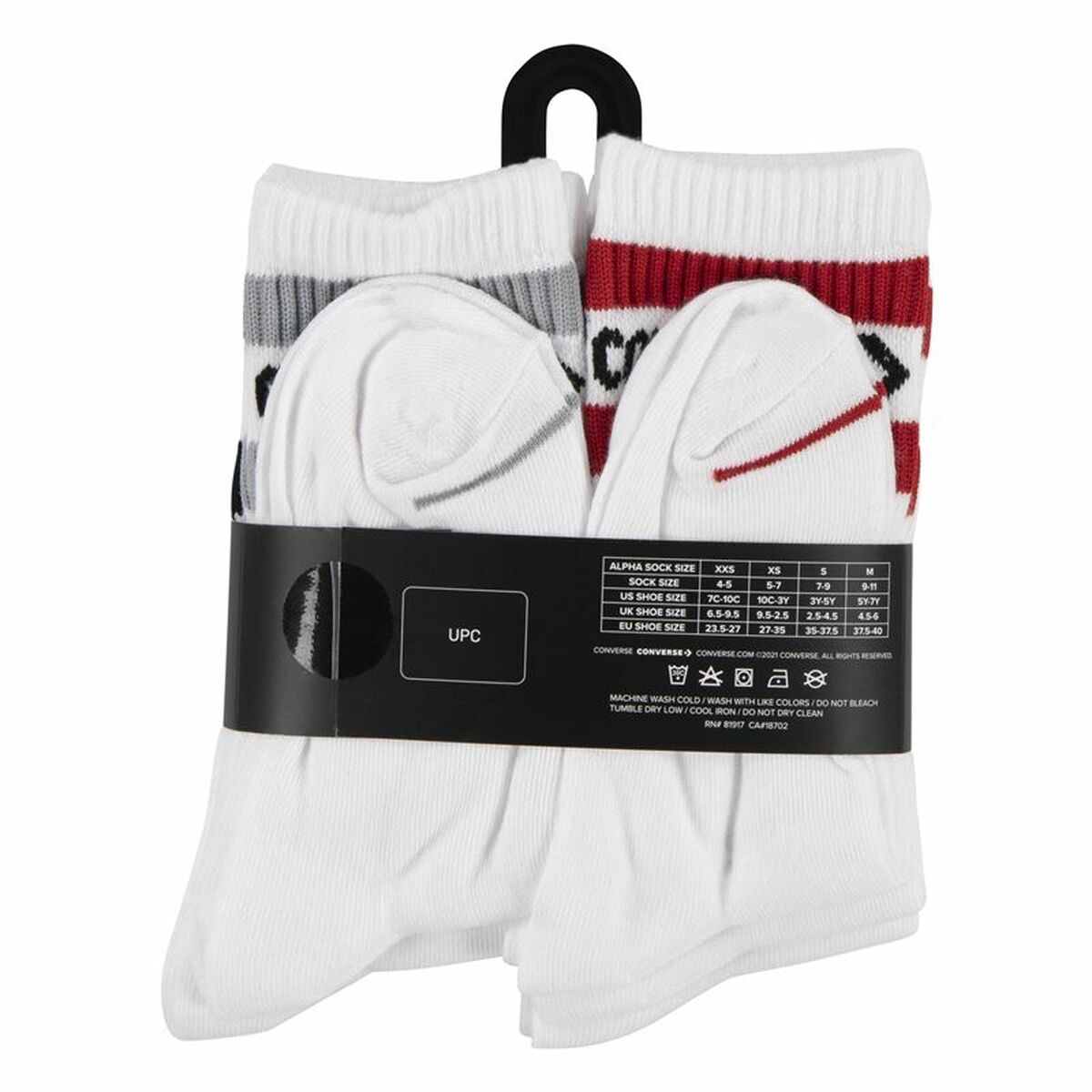Converse Socks Converse Wordmark Crew White (5-7 Years)