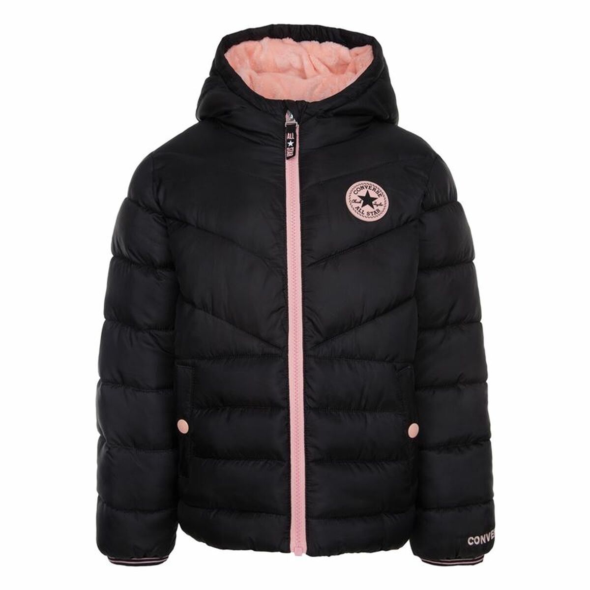 Converse Children's Jacket Converse Solid Mdwt Puffer Black