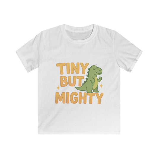 T-shirt enfant « Petit mais costaud » avec motif dinosaure