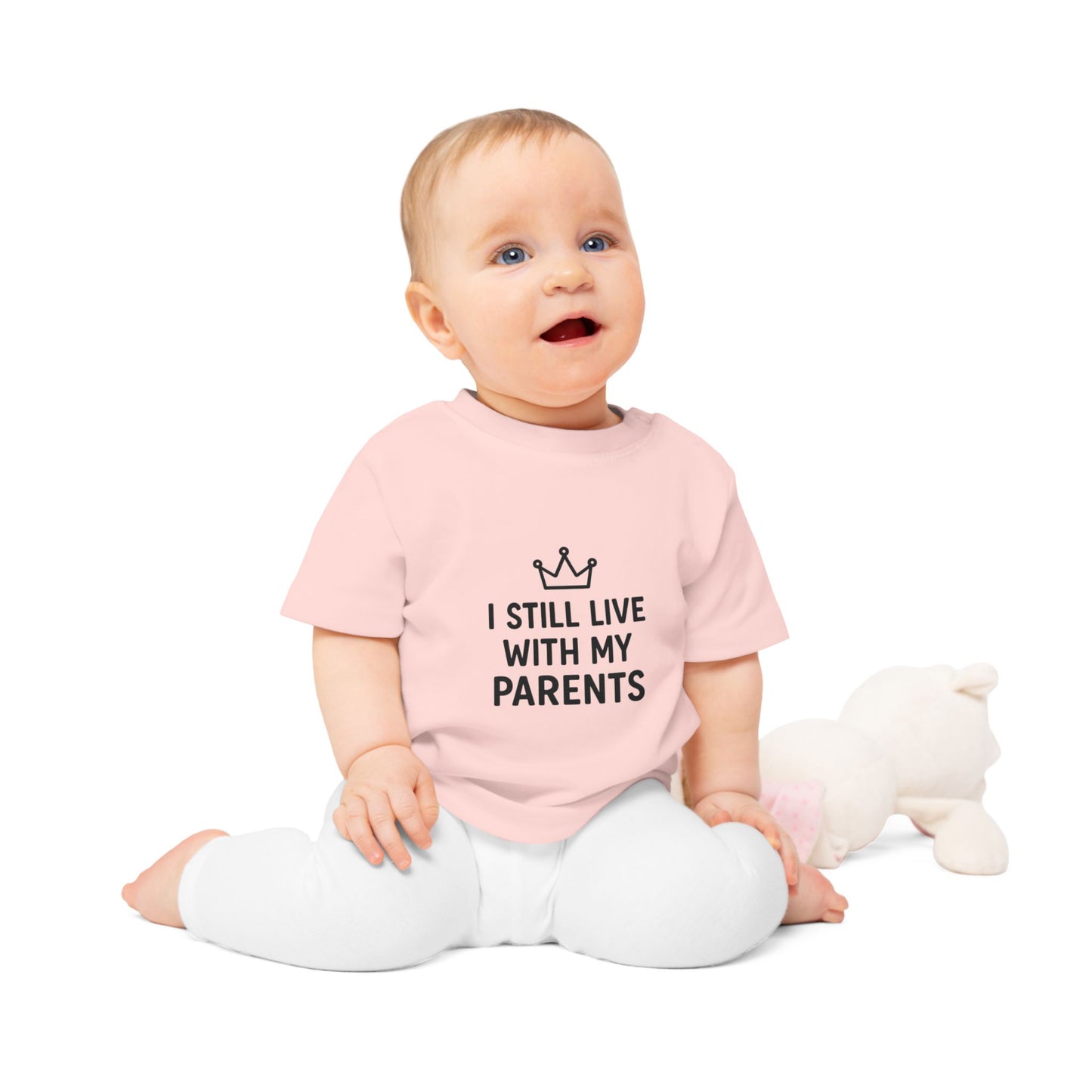 Playful Baby T-Shirt: "I Still Live With My Parents" - Adorable Gift for New Parents, Baby Shower, Fun Family Photos, Cute Infant [...]