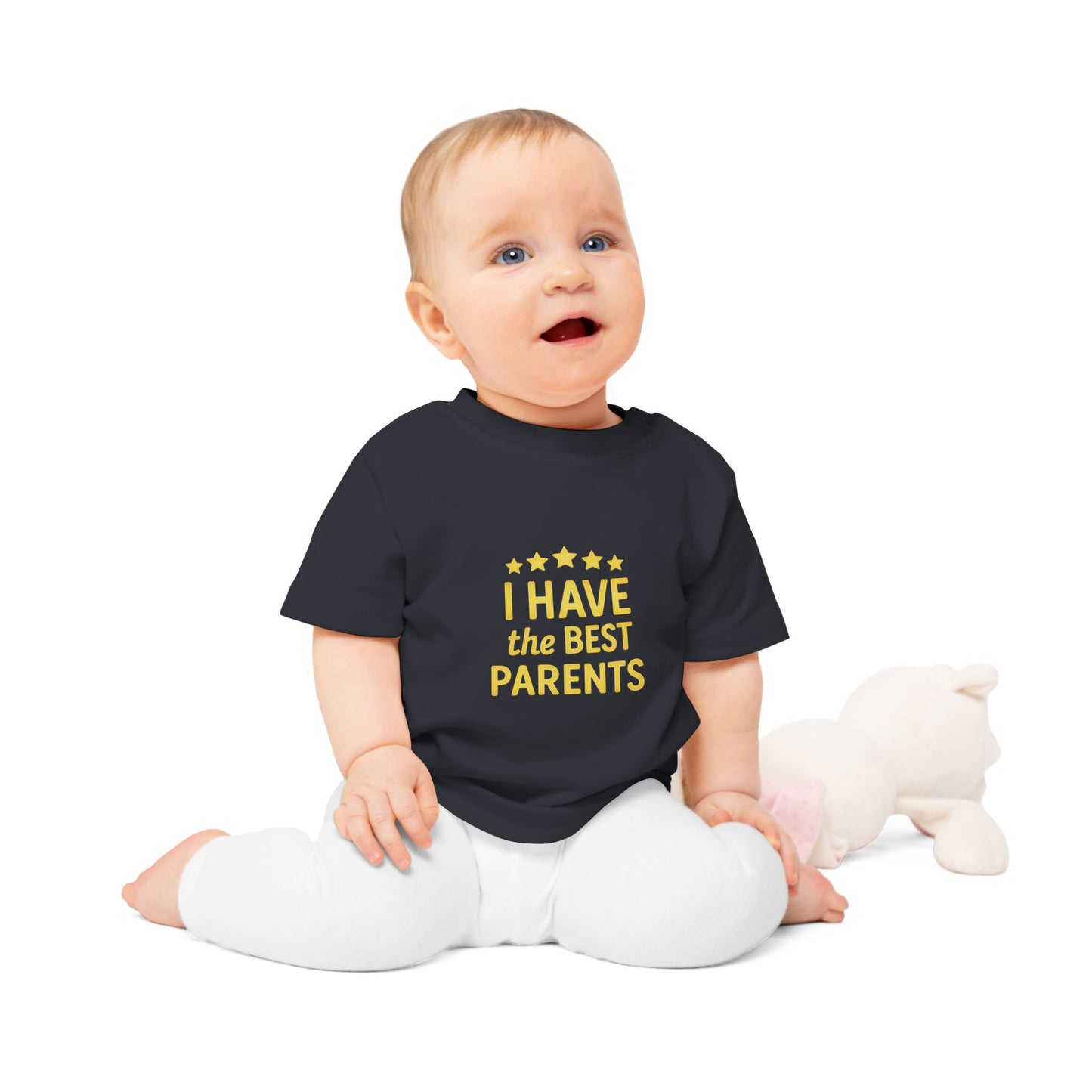 I Have the Best Parents Baby T-Shirt - Cute Infant Tee, Gift for New Parents, Baby Shower, Family Matching