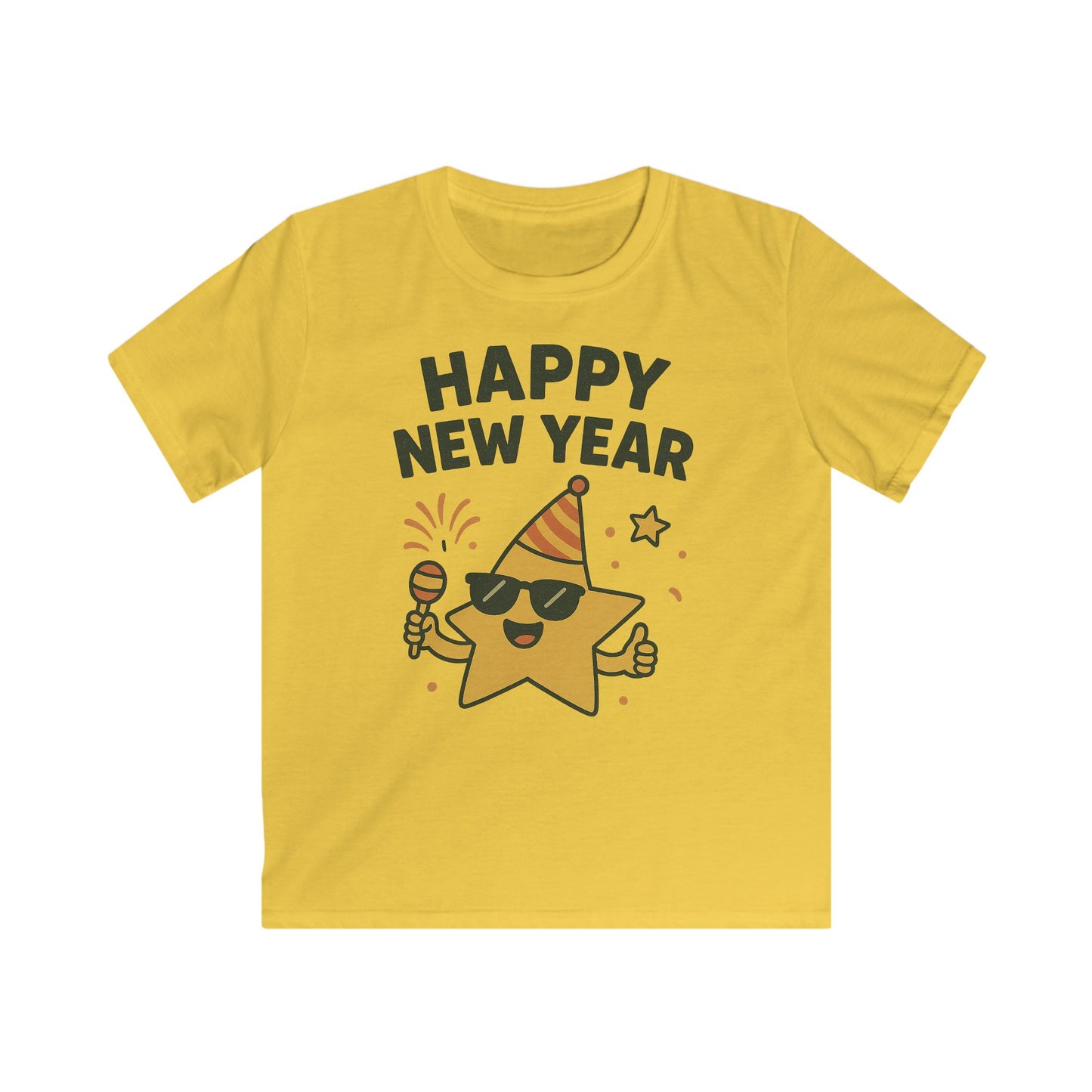 Niedliches Party-Star-T-Shirt „Frohes Neues Jahr“