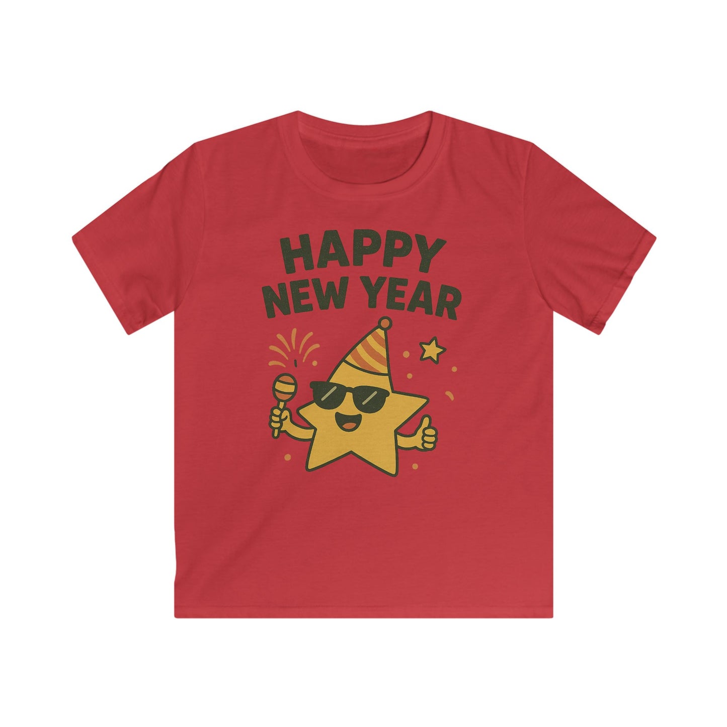Niedliches Party-Star-T-Shirt „Frohes Neues Jahr“