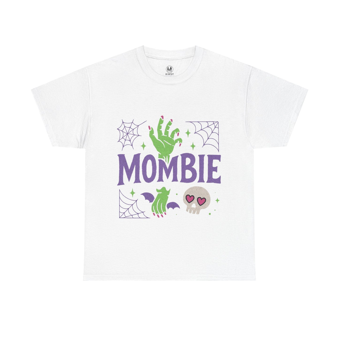 Mombie Tee - Women Heavy Cotton T-Shirt for Moms, Fun Halloween Shirt, Spooky Gift, Casual Wear, Parenting Humor