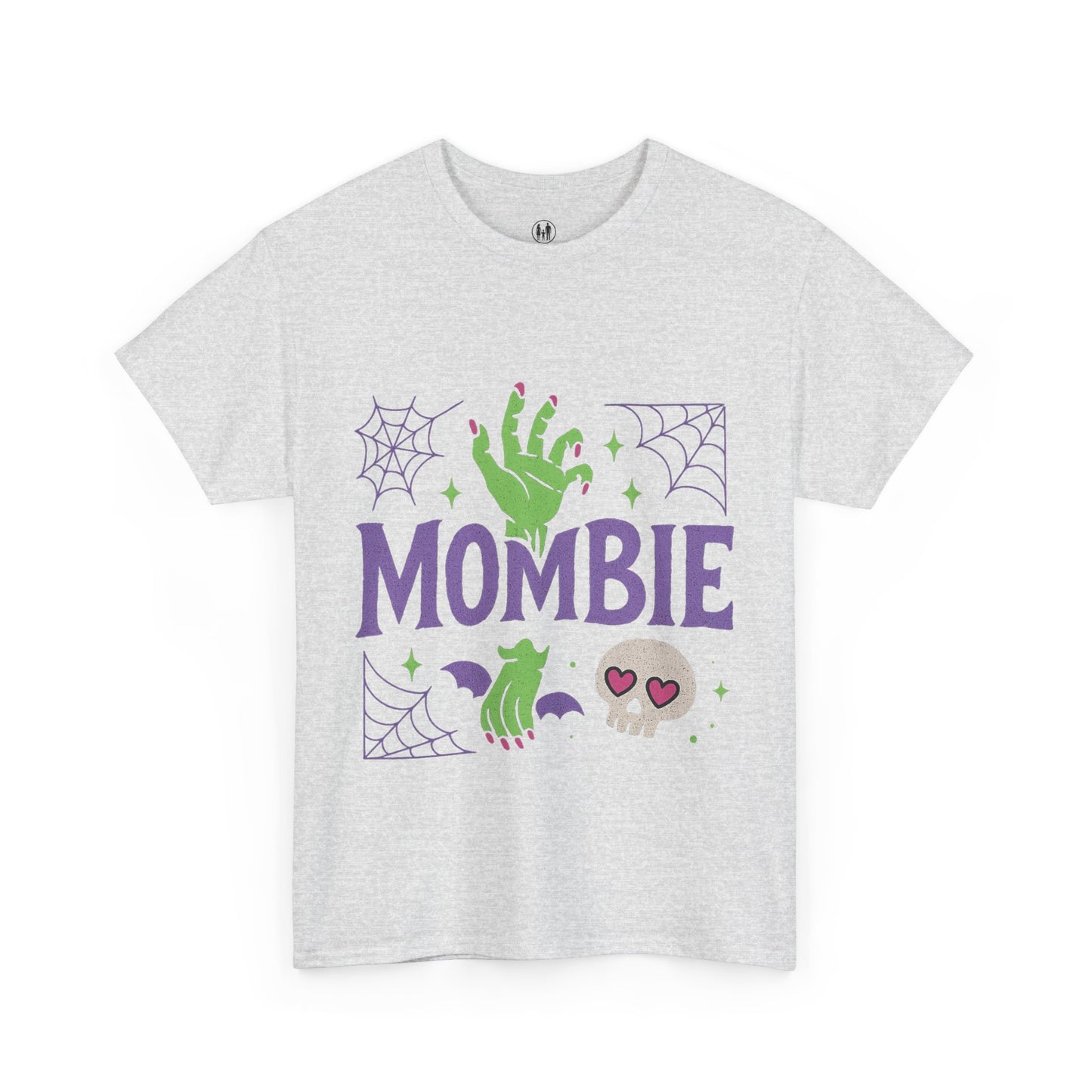Mombie Tee - Women Heavy Cotton T-Shirt for Moms, Fun Halloween Shirt, Spooky Gift, Casual Wear, Parenting Humor