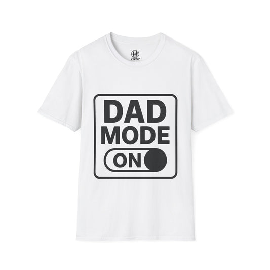 Dad Mode On Unisex Softstyle T-Shirt, Gift for New Dads, Funny Dad Tee, Casual Wear, Birthday Present, Father's Day Gift
