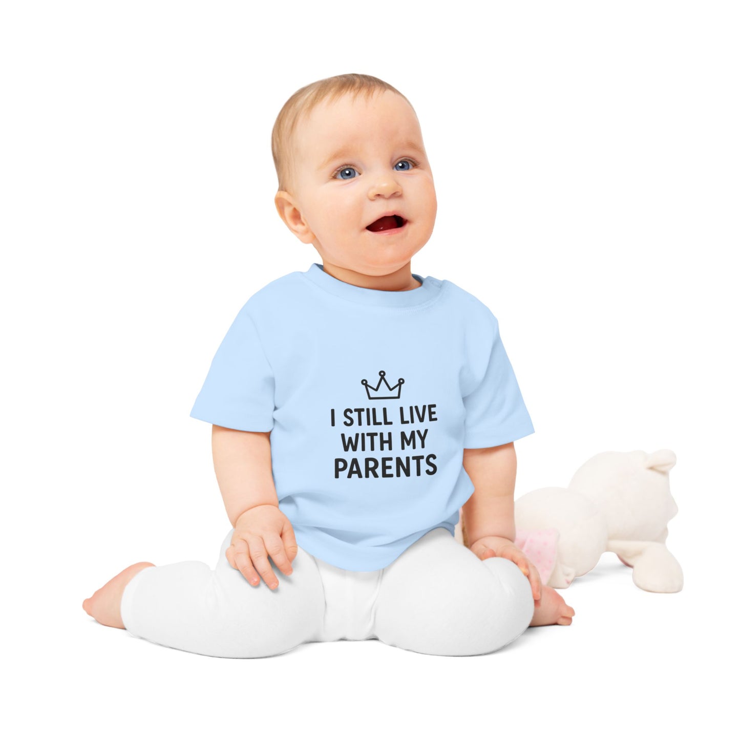 Playful Baby T-Shirt: "I Still Live With My Parents" - Adorable Gift for New Parents, Baby Shower, Fun Family Photos, Cute Infant [...]
