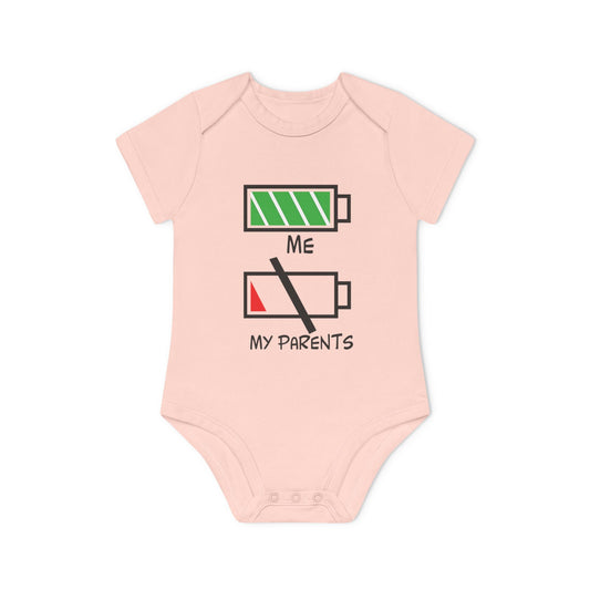 Cute Baby Bodysuit with Battery Design | Newborn Gift, Organic Cotton Onesie, Funny Baby Clothes, Baby Shower Present, Gift for Parents