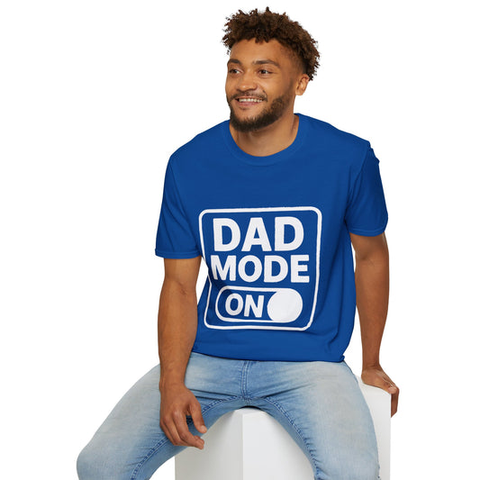 Dad Mode On Unisex Softstyle T-Shirt, Gift for New Dads, Funny Dad Tee, Casual Wear, Birthday Present, Father's Day Gift