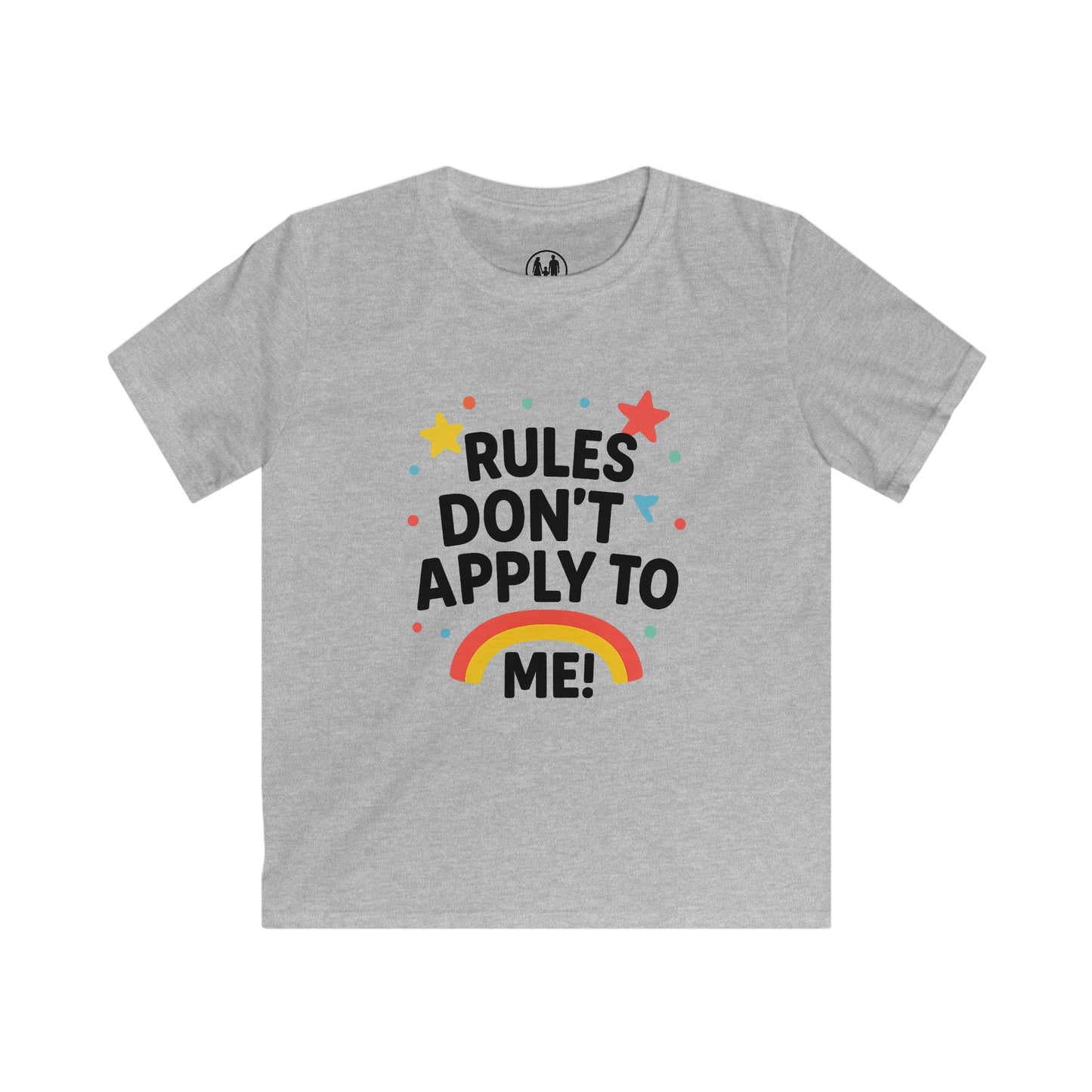 Colorful Kids Tee - Rules Don't Apply to Me! | Fun Kids Apparel, Youth Birthday Gift, Playtime Top, Gift for Little Rebels, Rainbow [...]