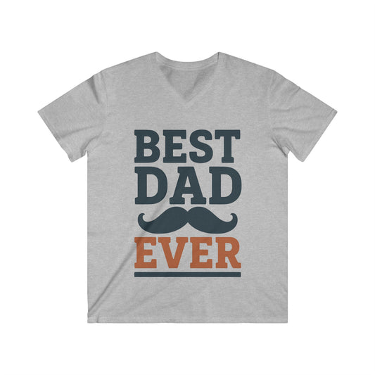 Best Dad Ever V-Neck Tee, Father's Day Gift, Dad Birthday Shirt, Casual Dad Outfit, Unique Father's Day Apparel