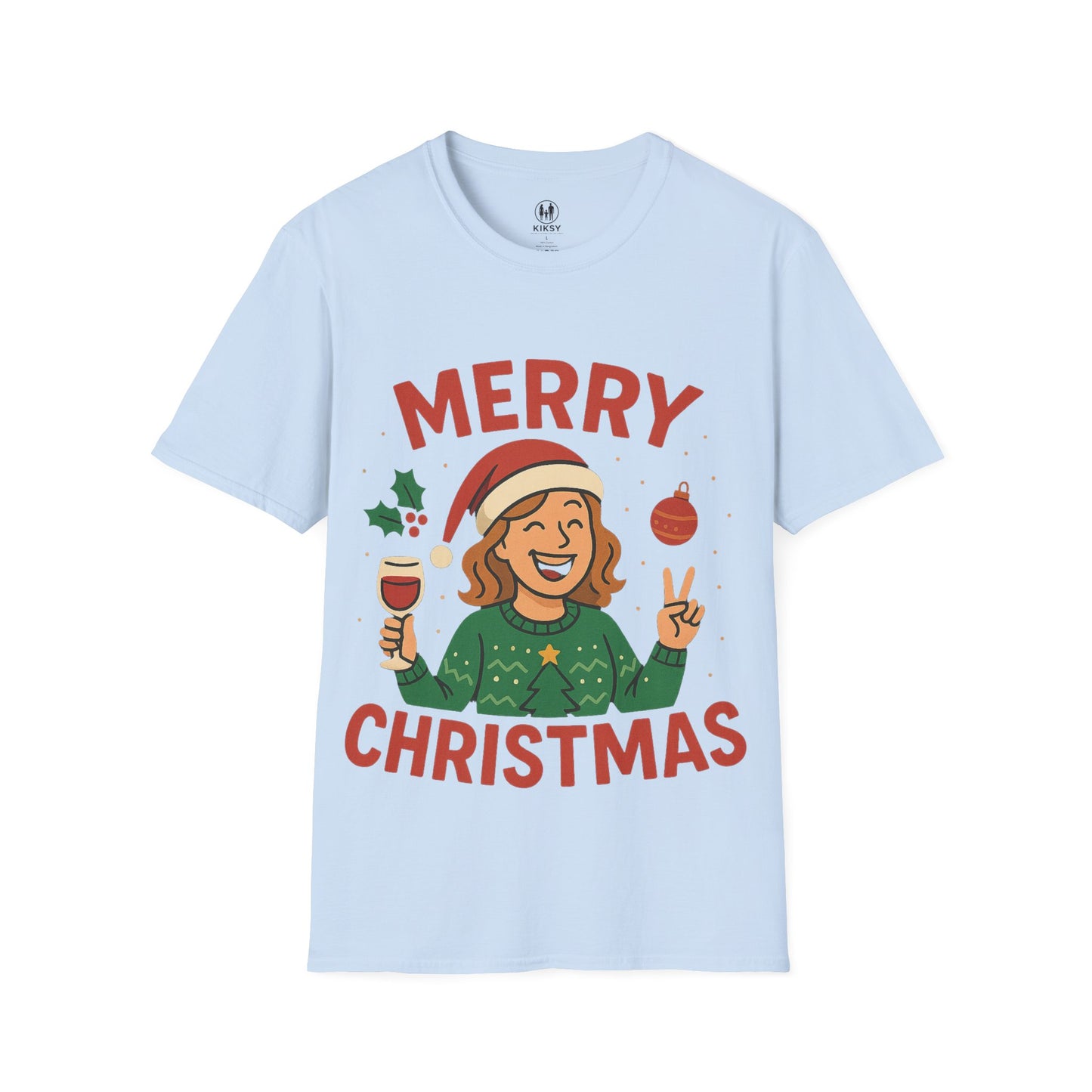 T-Shirt mit Aufdruck „Frohe Weihnachten“